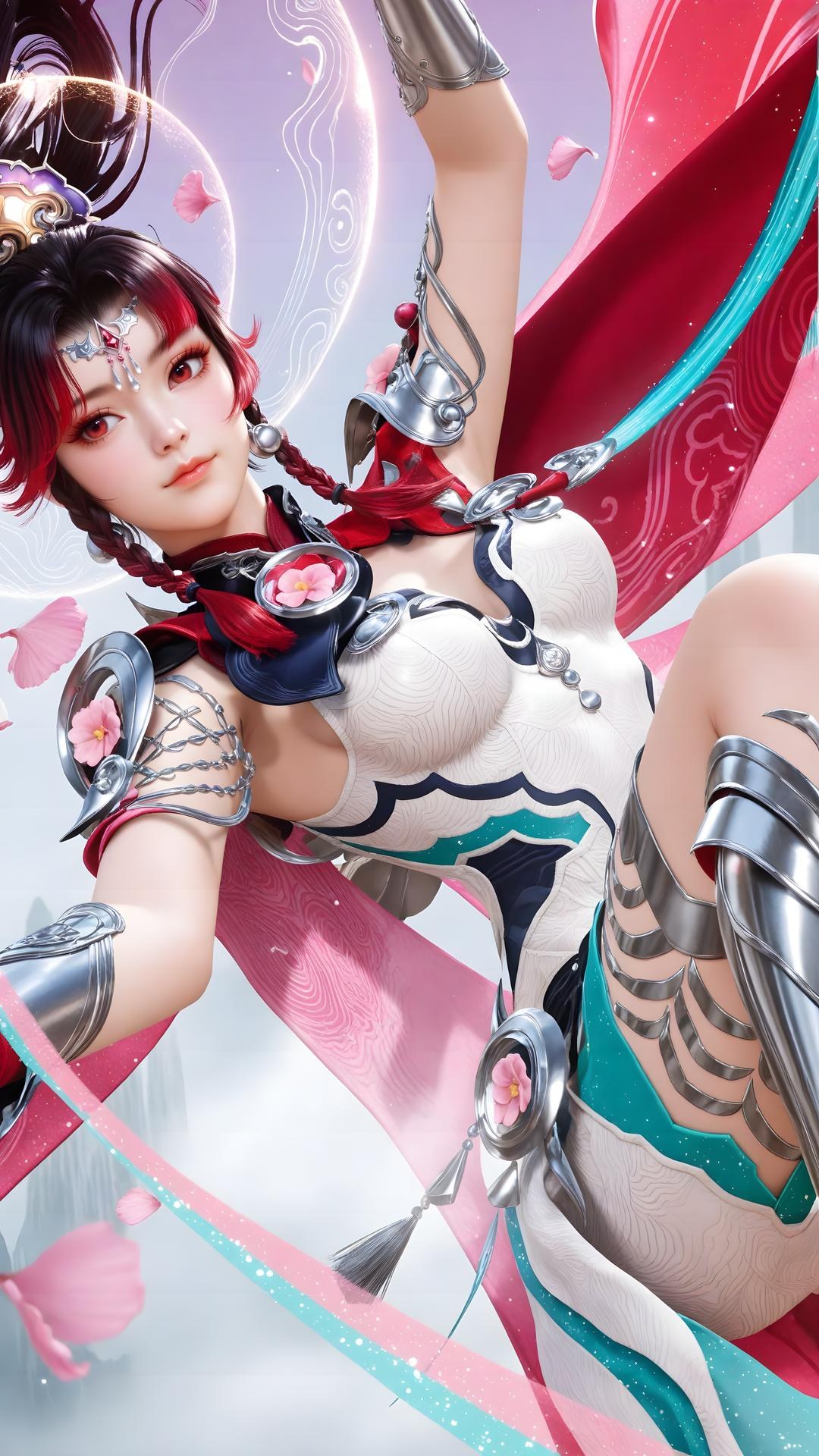 AI Generated Anime Girl - Shenji Yunying bodysuit cơ giáp 68P