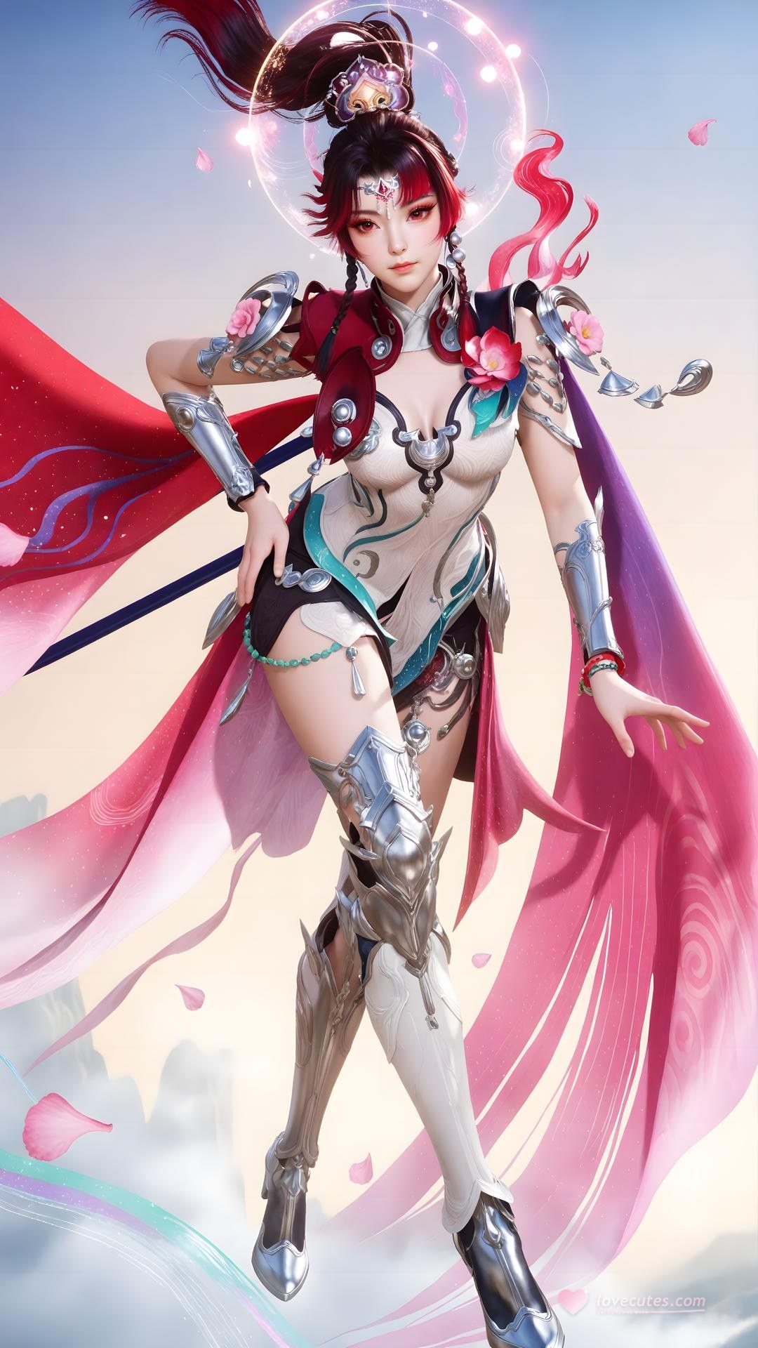 AI Generated Anime Girl - Shenji Yunying bodysuit cơ giáp 68P