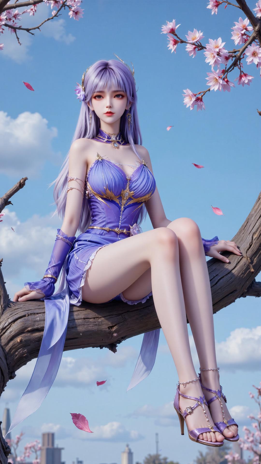 AI Generated Anime Girl - Throne of Seal Cai'er Uniform Black Stockings 72P