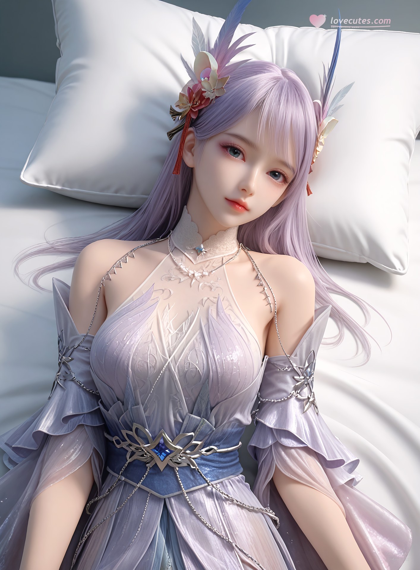 AI Nudes - Kejin Player Lin Ziyue Purple Fairy Dress Gallery 105P