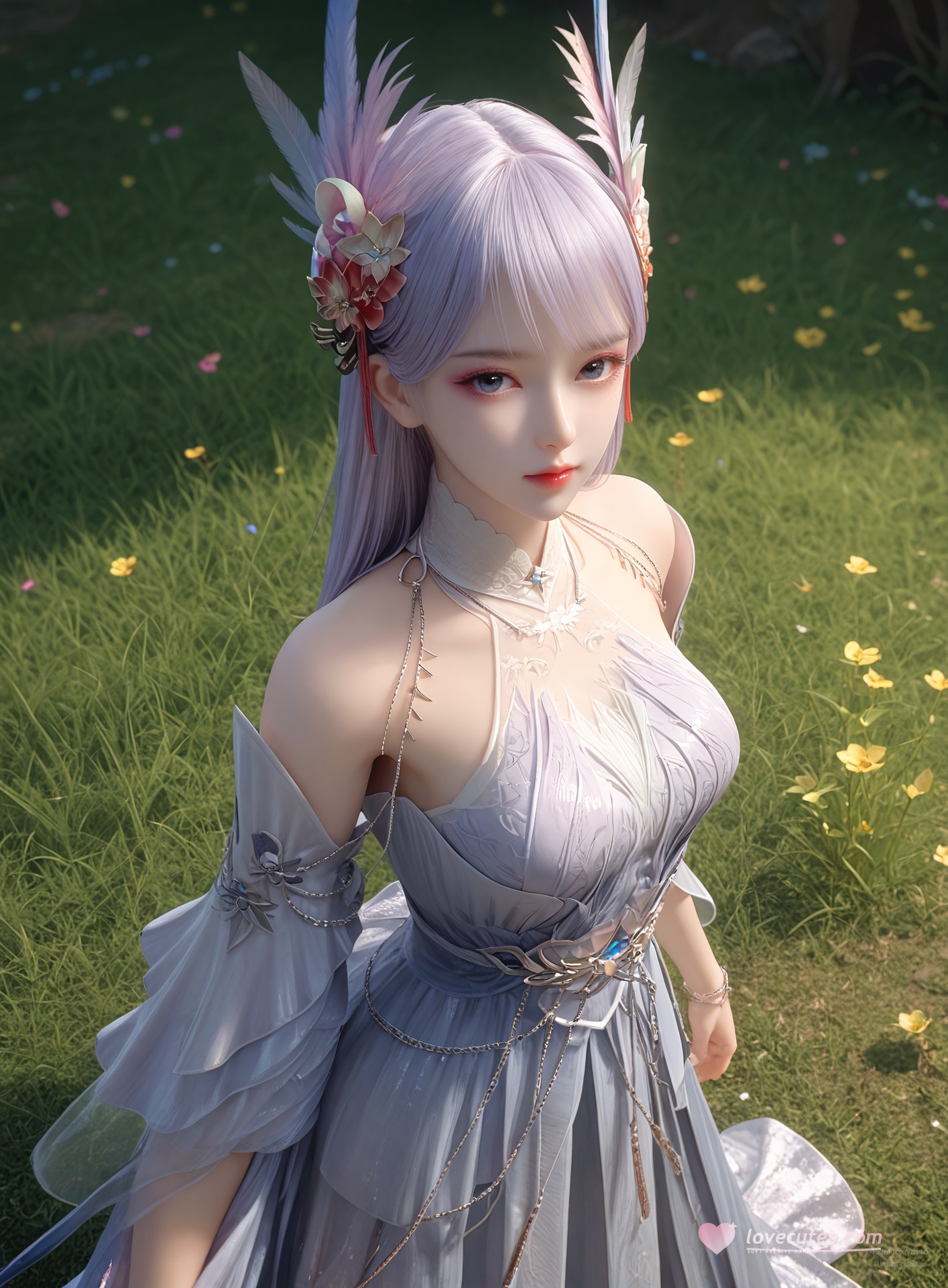 AI Nudes - Kejin Player Lin Ziyue Purple Fairy Dress Gallery 105P
