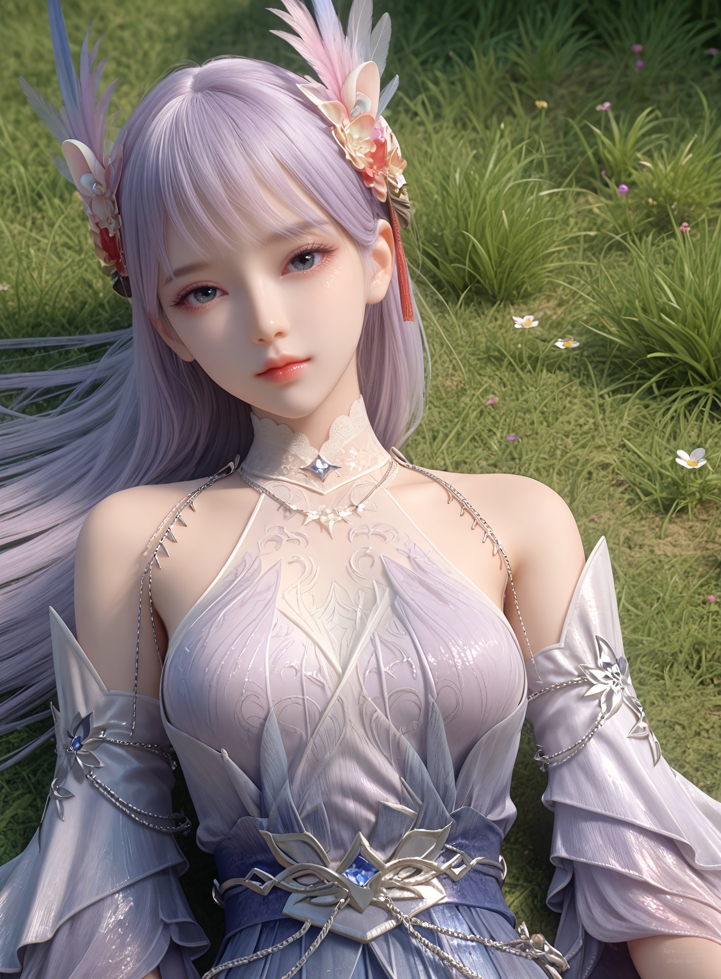 AI Nudes - Kejin Player Lin Ziyue Purple Fairy Dress Gallery 105P