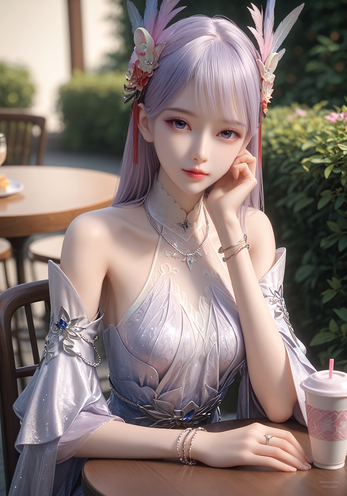 AI Nudes - Kejin Player Lin Ziyue Purple Fairy Dress Gallery 105P