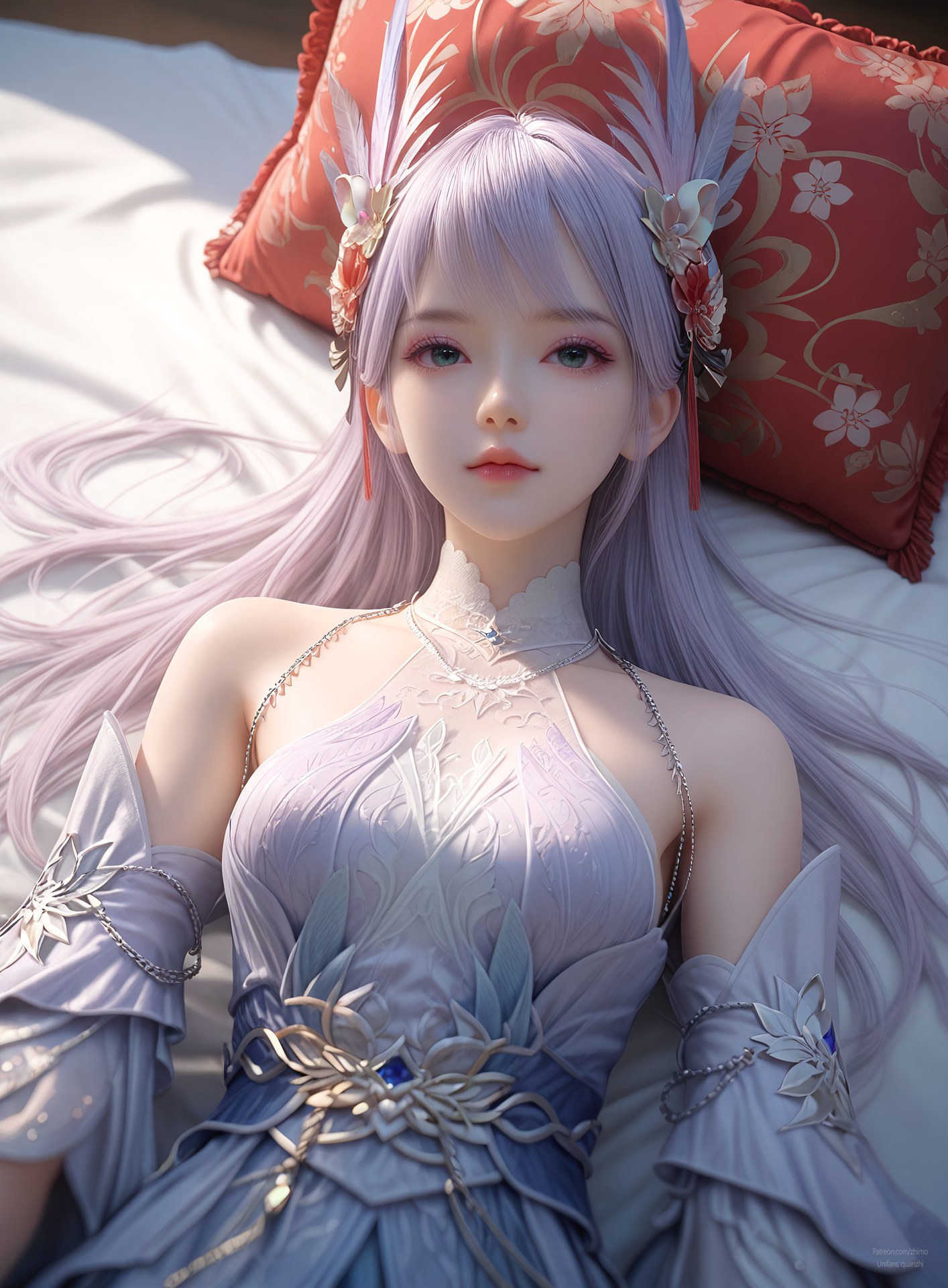 AI Nudes - Kejin Player Lin Ziyue Purple Fairy Dress Gallery 105P