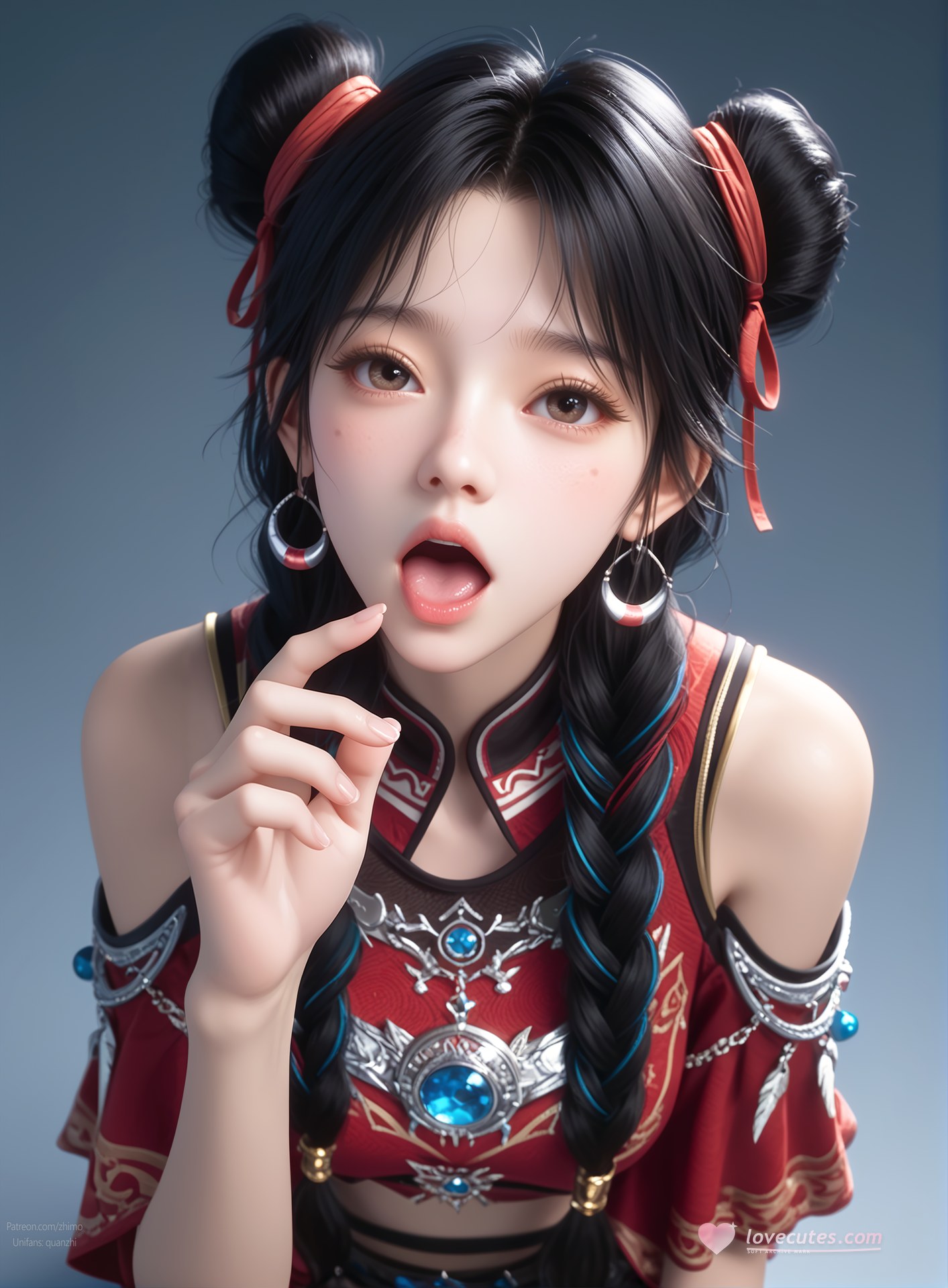 AI Nudes - 擇天記 白落衡 赤衣ツイン団子AIヌード画像集 105P