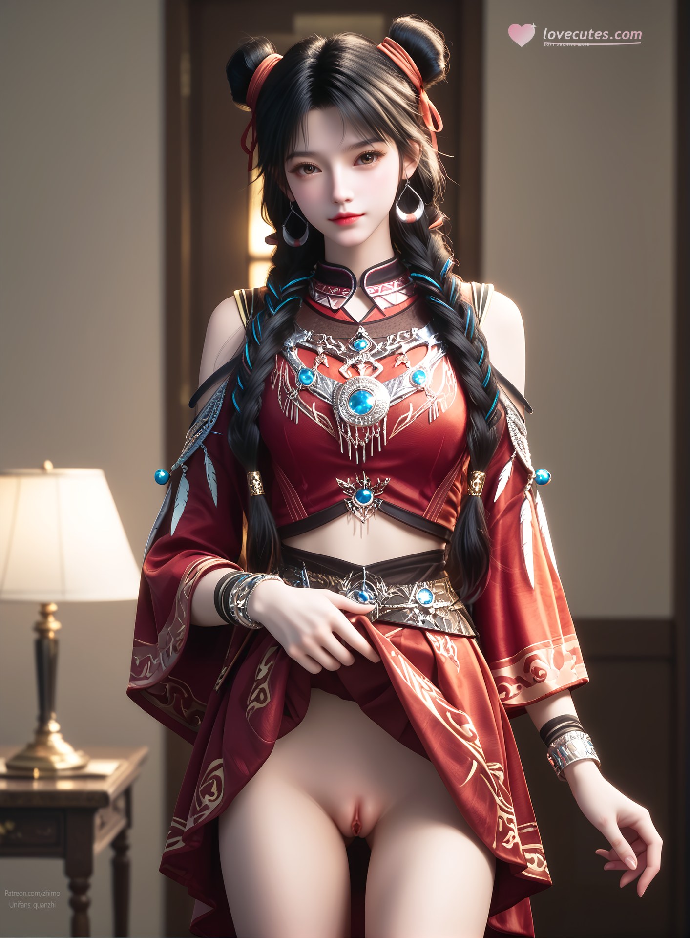 AI Nudes - 擇天記 白落衡 赤衣ツイン団子AIヌード画像集 105P