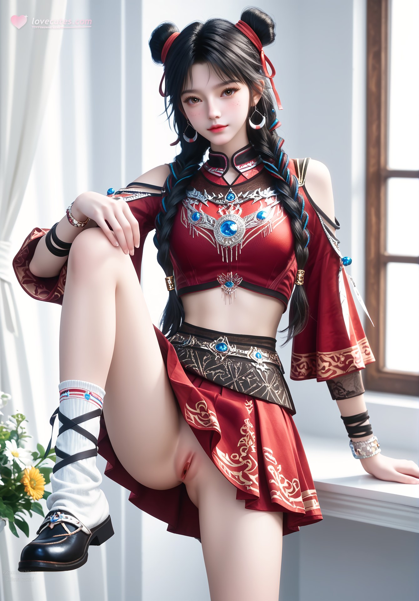 AI Nudes - 擇天記 白落衡 赤衣ツイン団子AIヌード画像集 105P