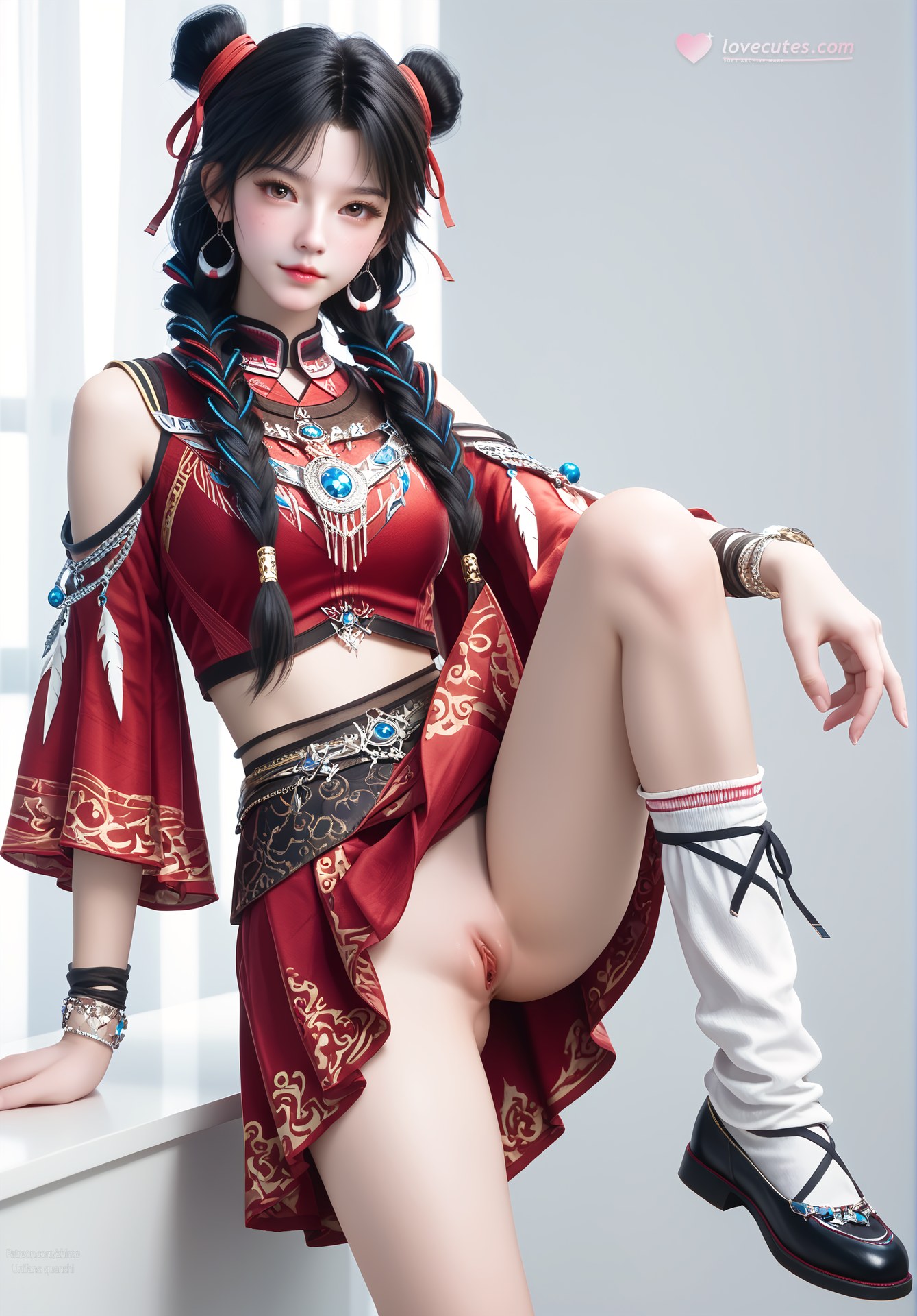 AI Nudes - 擇天記 白落衡 赤衣ツイン団子AIヌード画像集 105P