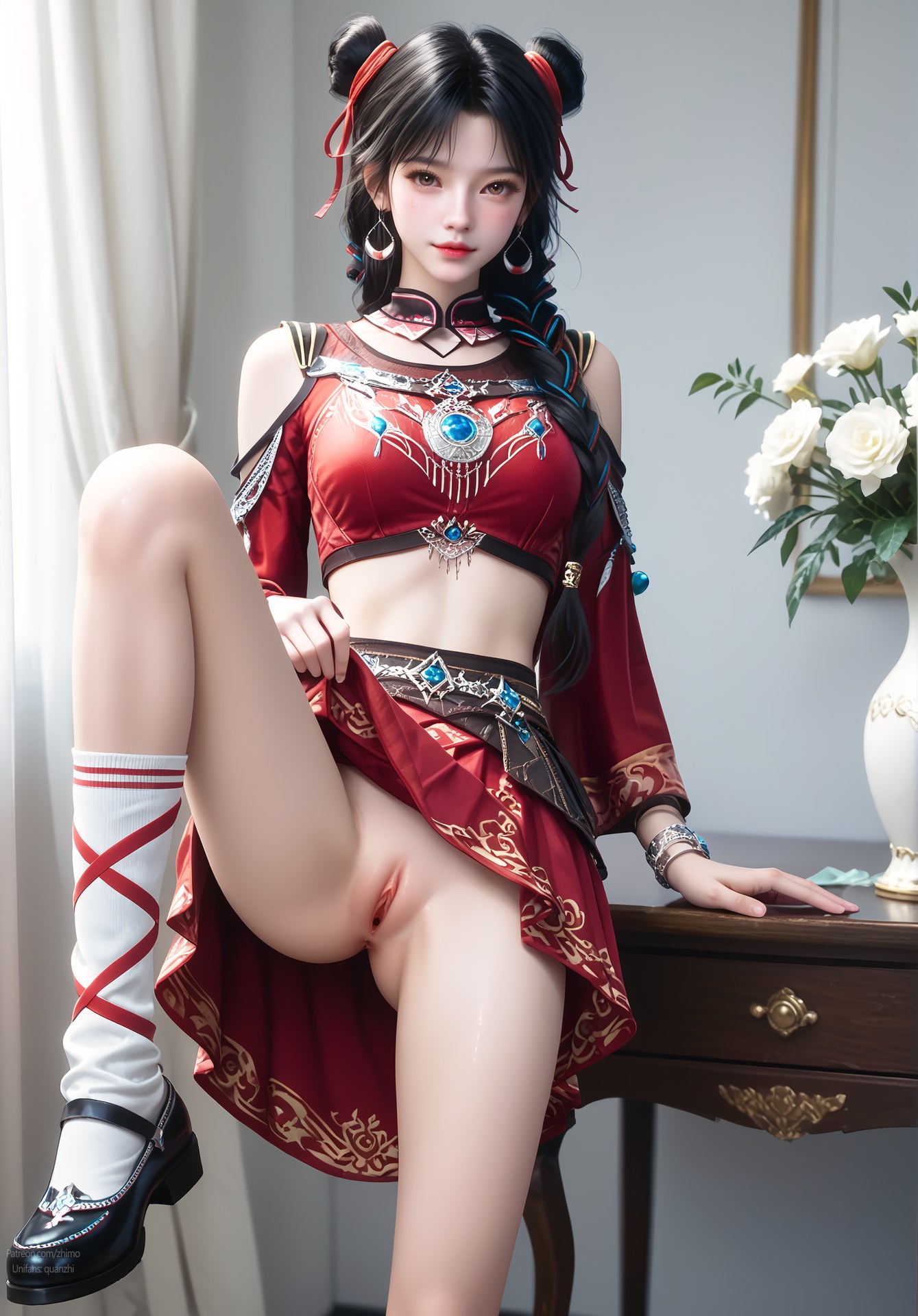 AI Nudes - 擇天記 白落衡 赤衣ツイン団子AIヌード画像集 105P