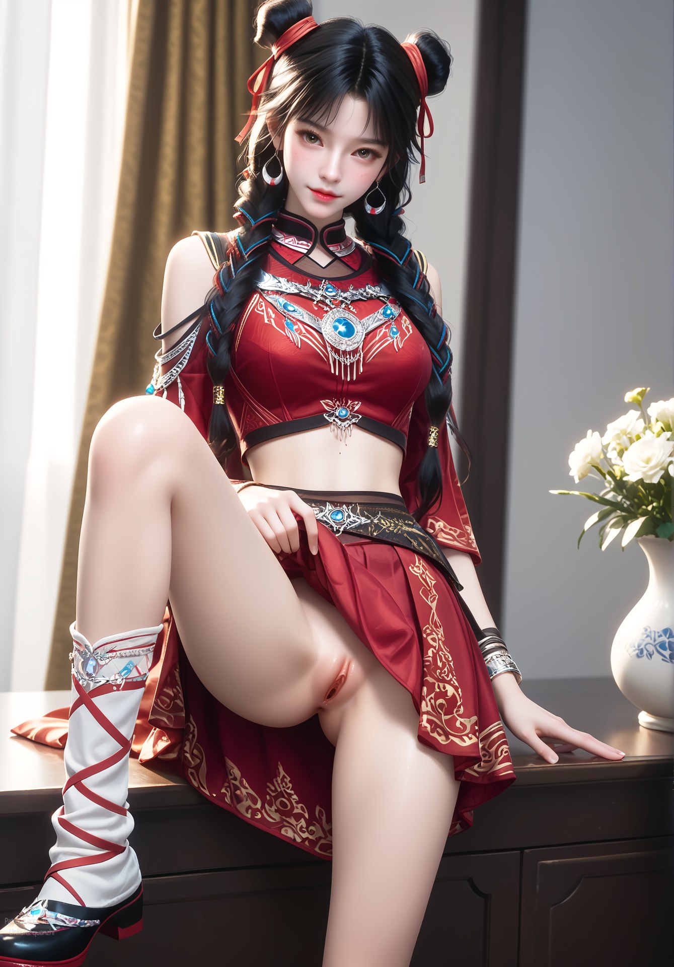 AI Nudes - 擇天記 白落衡 赤衣ツイン団子AIヌード画像集 105P