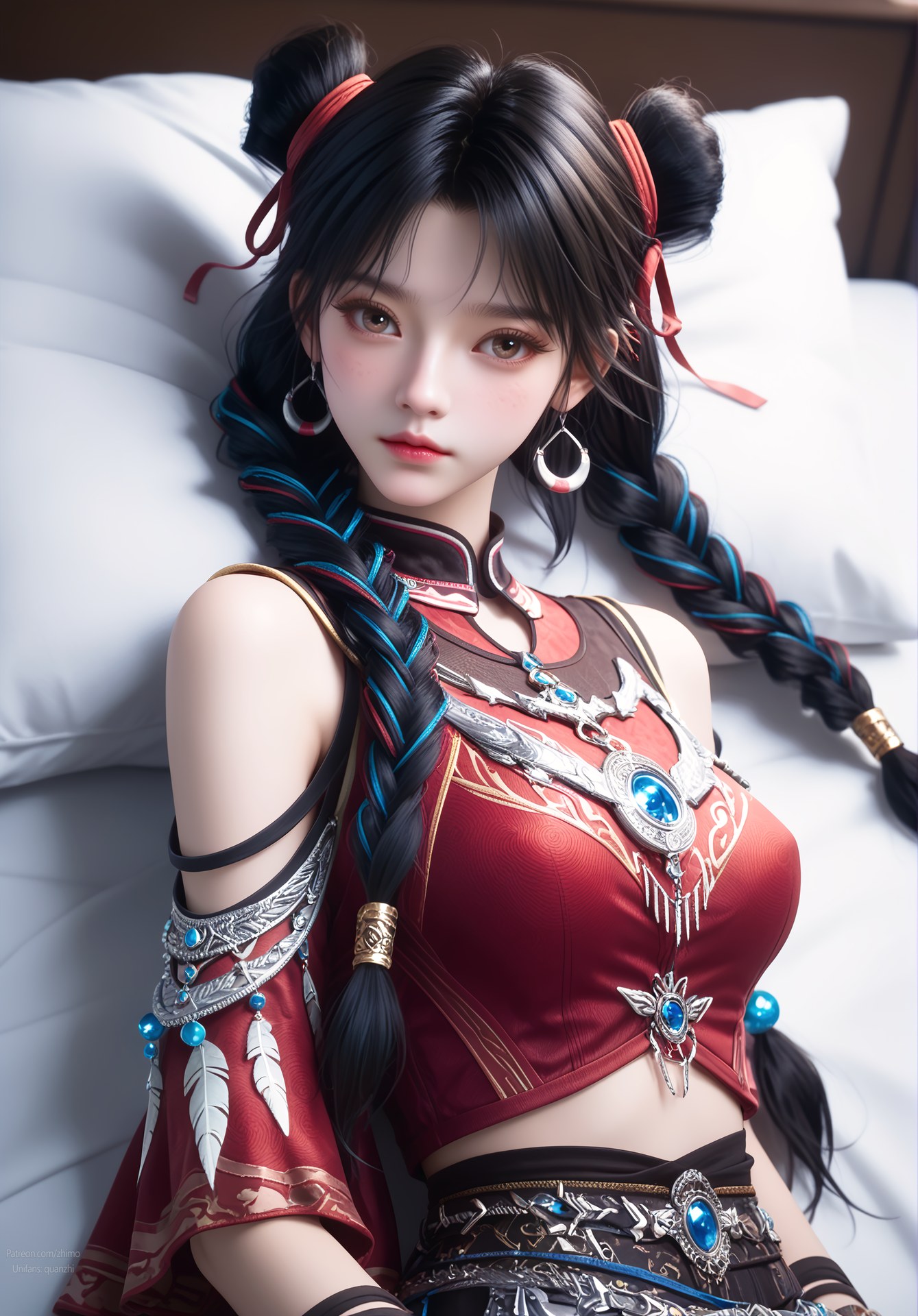 AI Nudes - 擇天記 白落衡 赤衣ツイン団子AIヌード画像集 105P