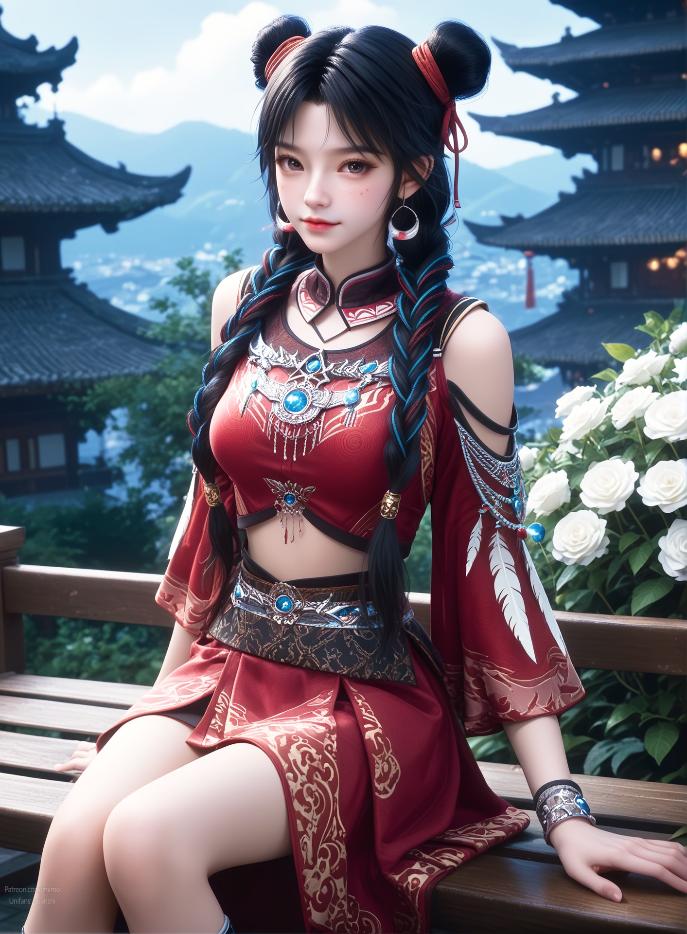 AI Nudes - 擇天記 白落衡 赤衣ツイン団子AIヌード画像集 105P