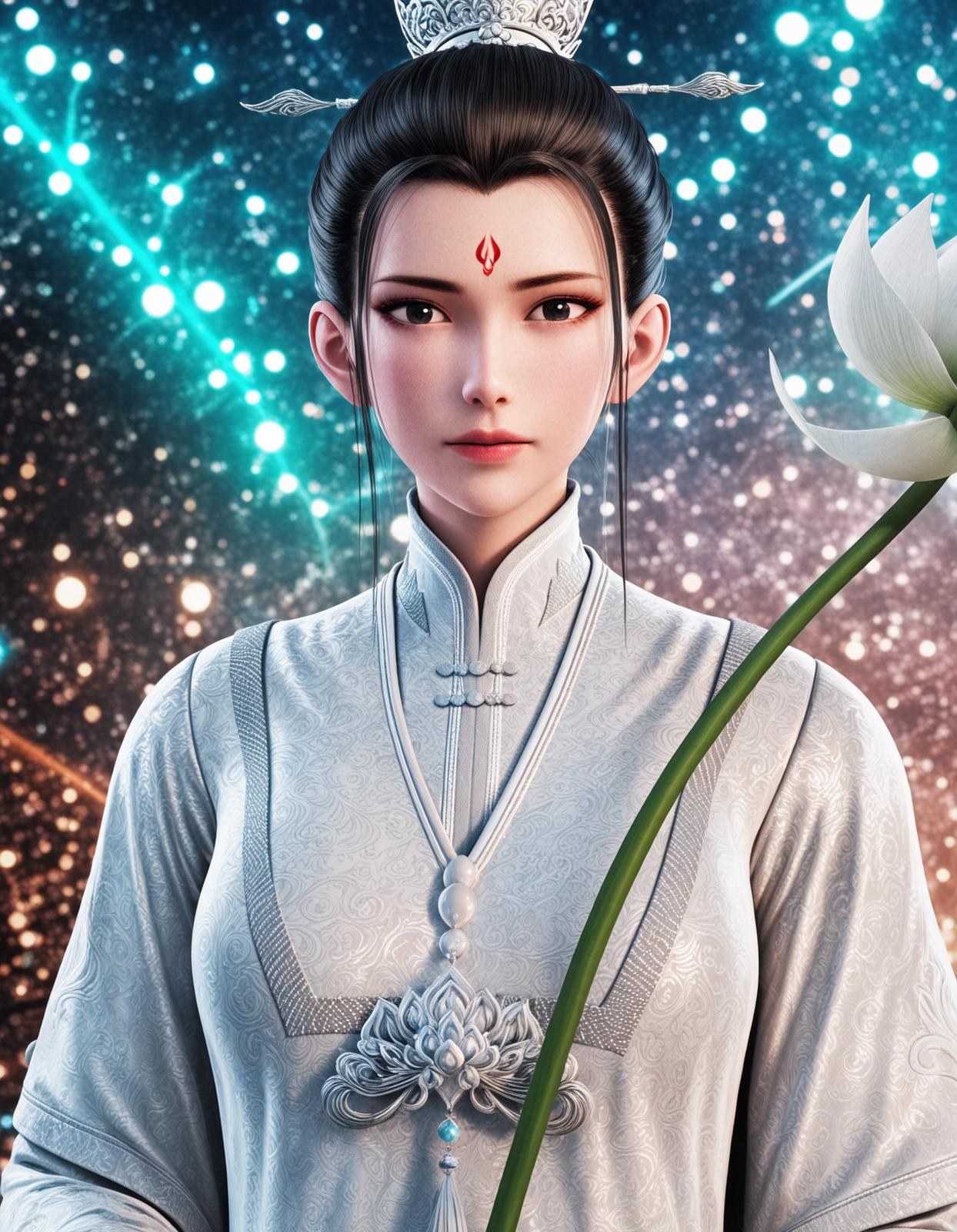 AI Porn - 贺小凉：古风巨乳露穴猫耳 AI 成人图集 89P