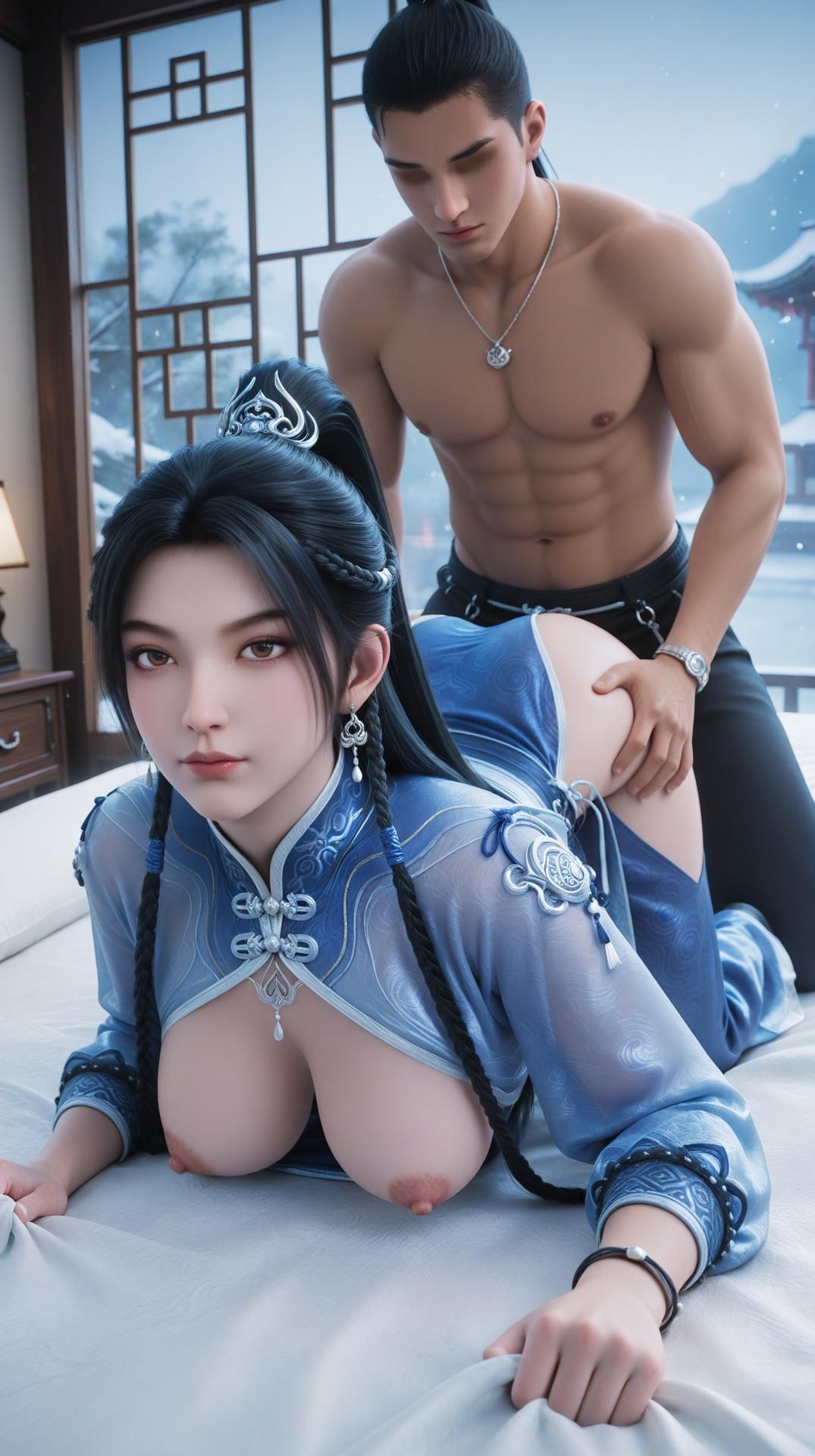 AI Porn - Ning Yao Season Two Blue Outfit Nude Adult Gallery 145P21V