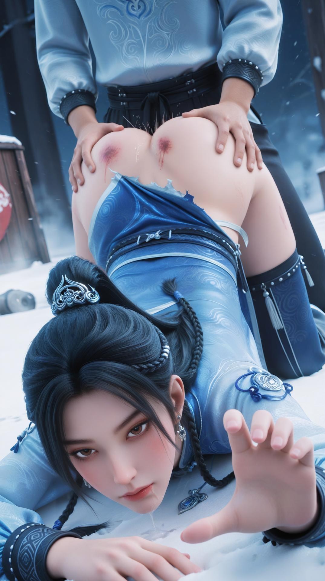 AI Porn - 寧姚 第二季：藍衣露穴巨乳 AI 成人圖集 145P21V