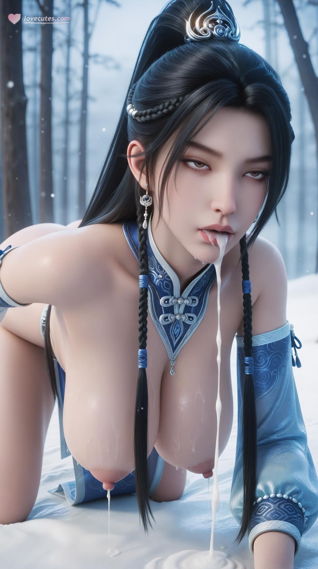 AI Porn - 寧姚 第二季：藍衣露穴巨乳 AI 成人圖集 145P21V