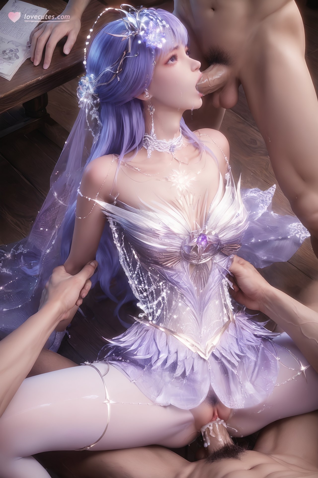 AI Porn - 神印王座 聖采兒：世紀婚禮白絲露穴 AI 成人圖集 Part 1 250P