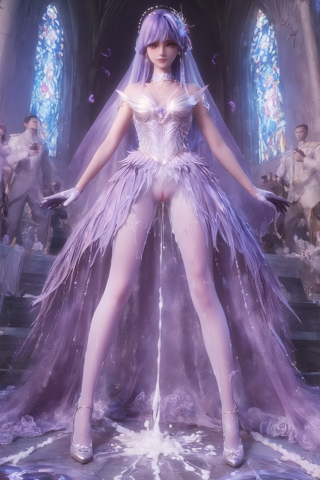 AI Porn - 神印王座 聖采兒：世紀婚禮白絲露穴 AI 成人圖集 Part 1 250P