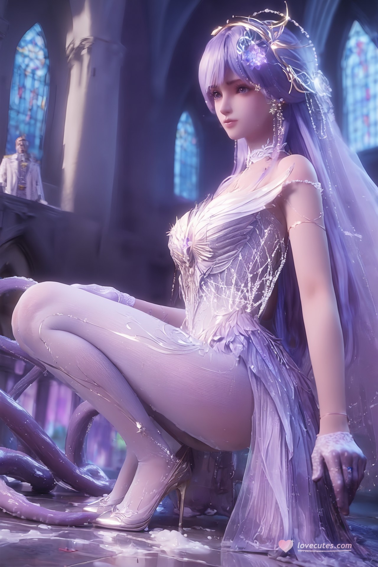 AI Porn - 神印王座 聖采兒：世紀婚禮白絲露穴 AI 成人圖集 Part 1 250P