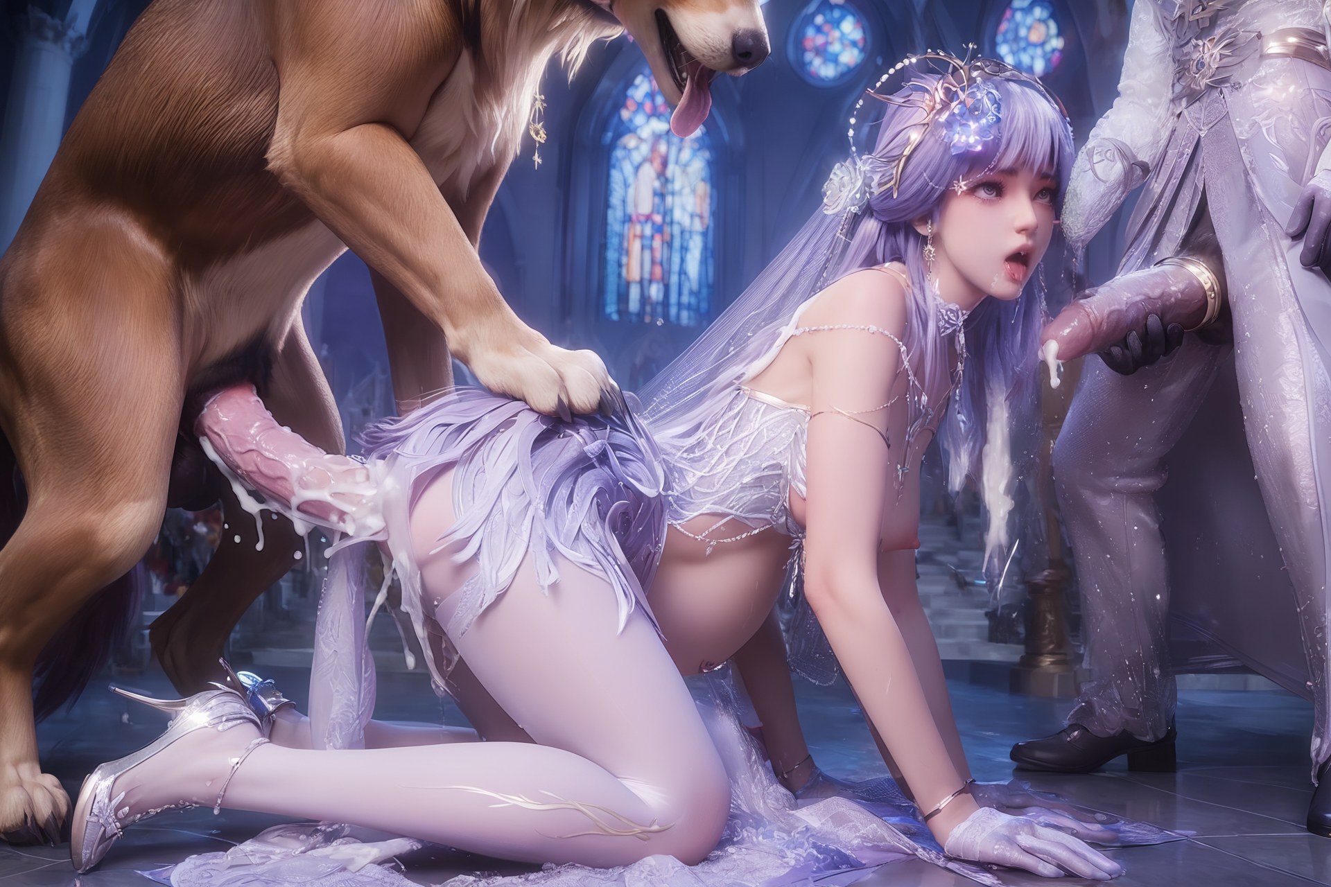 AI Porn - Throne of Seal Cai'er ชุดแต่งงานถุงน่องขาว Part 1 250P