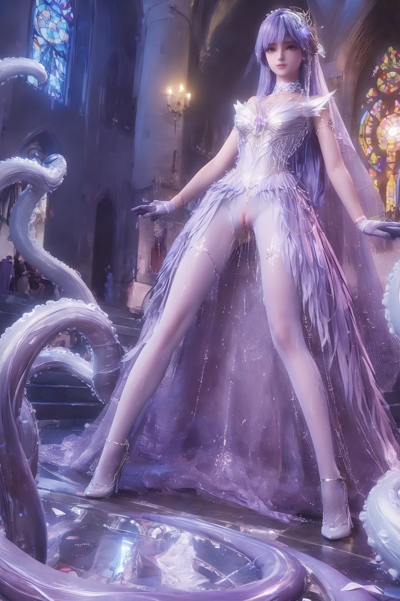 AI Porn - 神印王座 聖采兒：世紀婚禮白絲露穴 AI 成人圖集 Part 1 250P