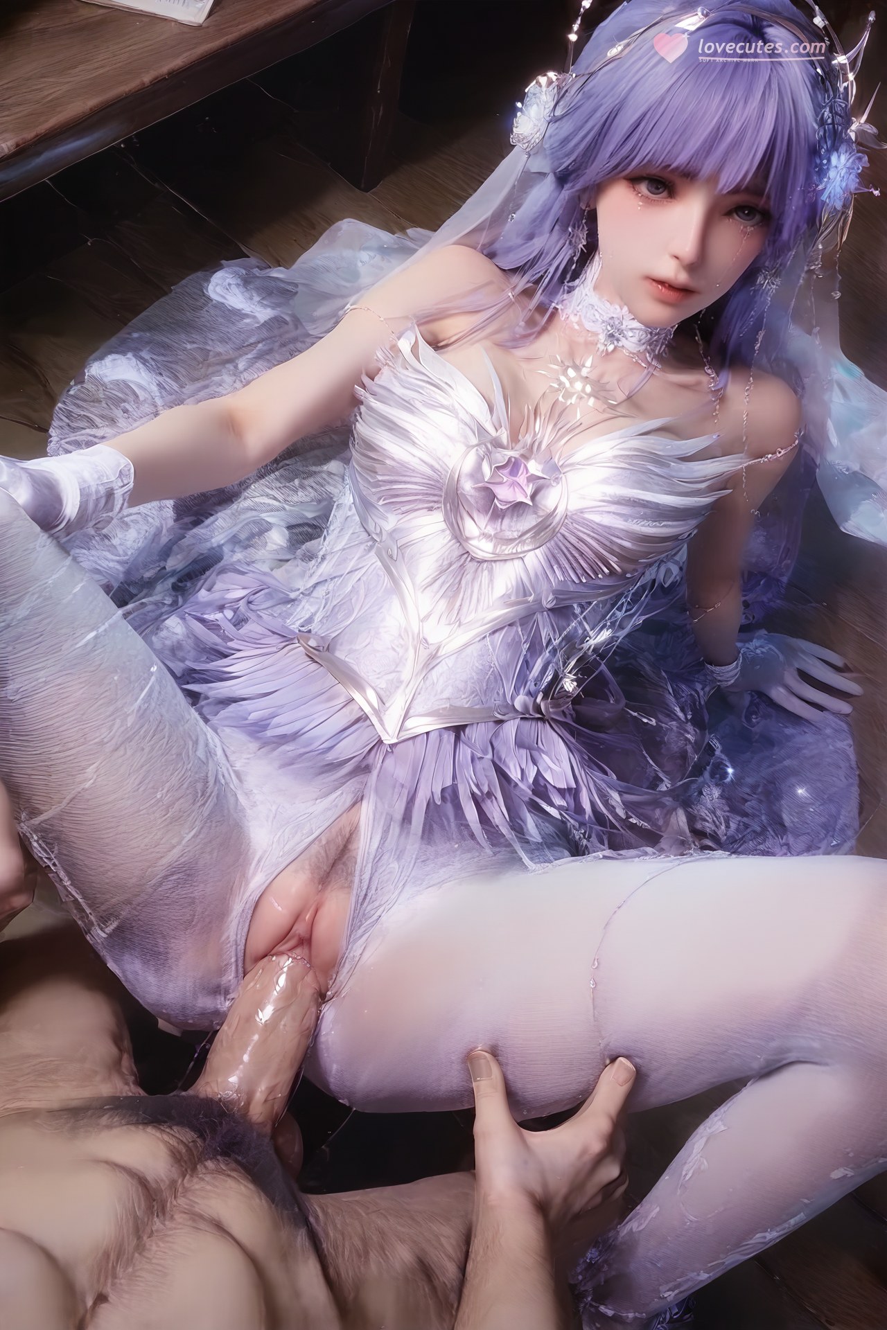 AI Porn - 神印王座 聖采兒：世紀婚禮白絲露穴 AI 成人圖集 Part 1 250P
