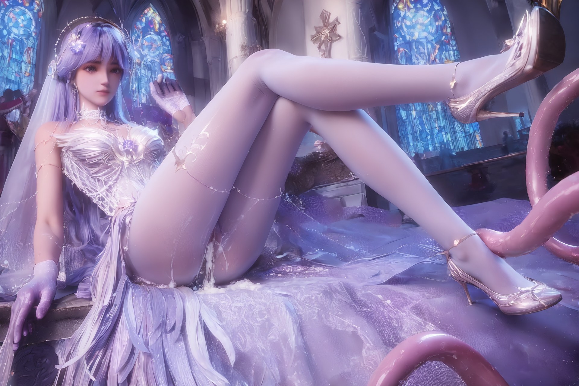 AI Porn - 神印王座 聖采兒：世紀婚禮白絲露穴 AI 成人圖集 Part 2 250P