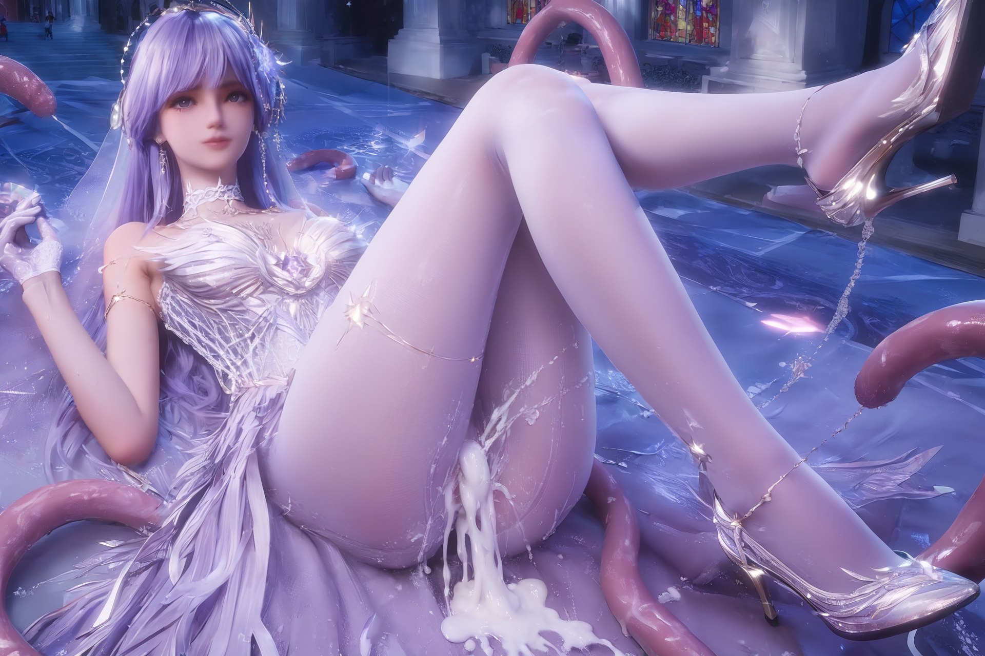 AI Porn - 神印王座 聖采兒：世紀婚禮白絲露穴 AI 成人圖集 Part 2 250P