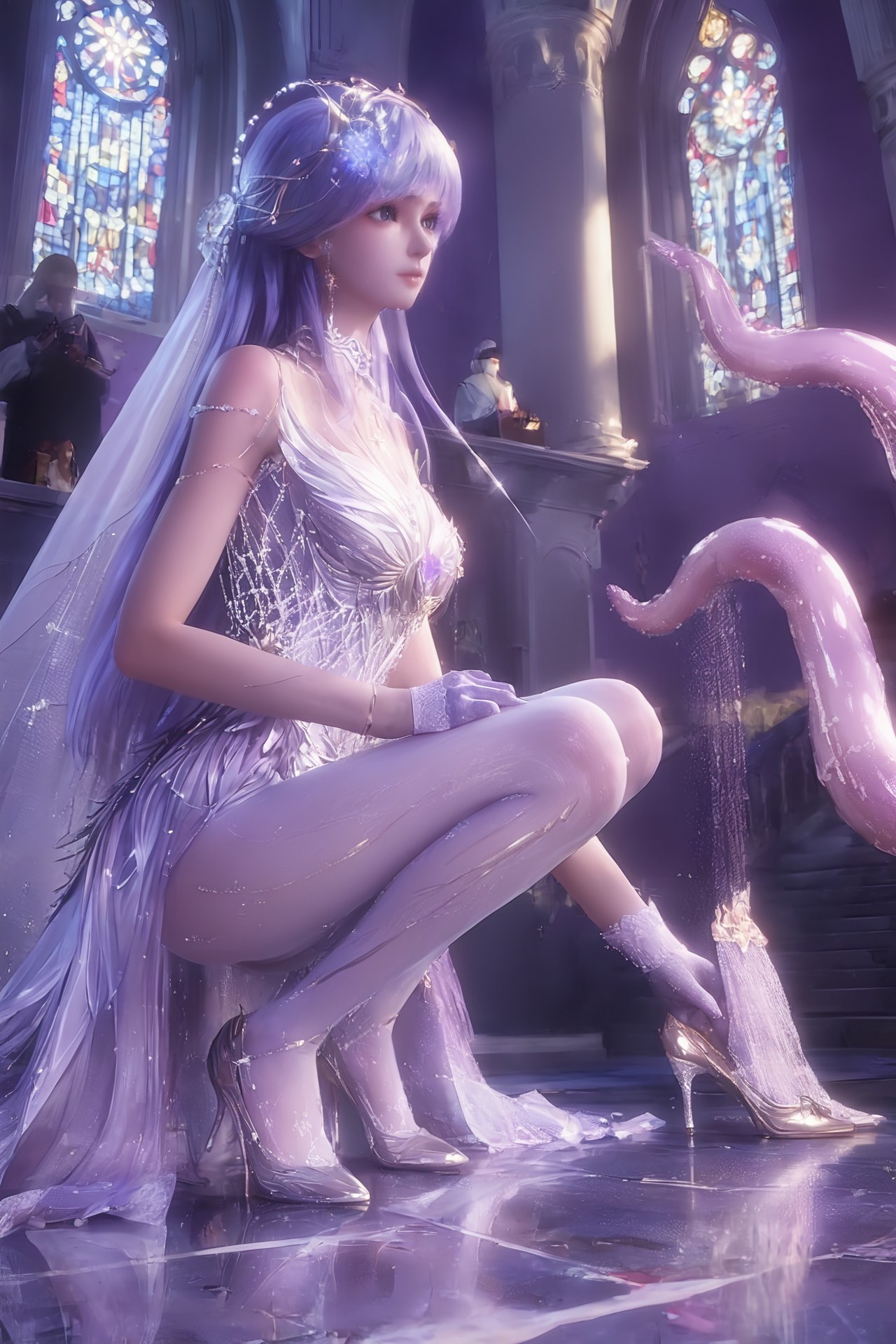 AI Porn - 神印王座 聖采兒：世紀婚禮白絲露穴 AI 成人圖集 Part 2 250P