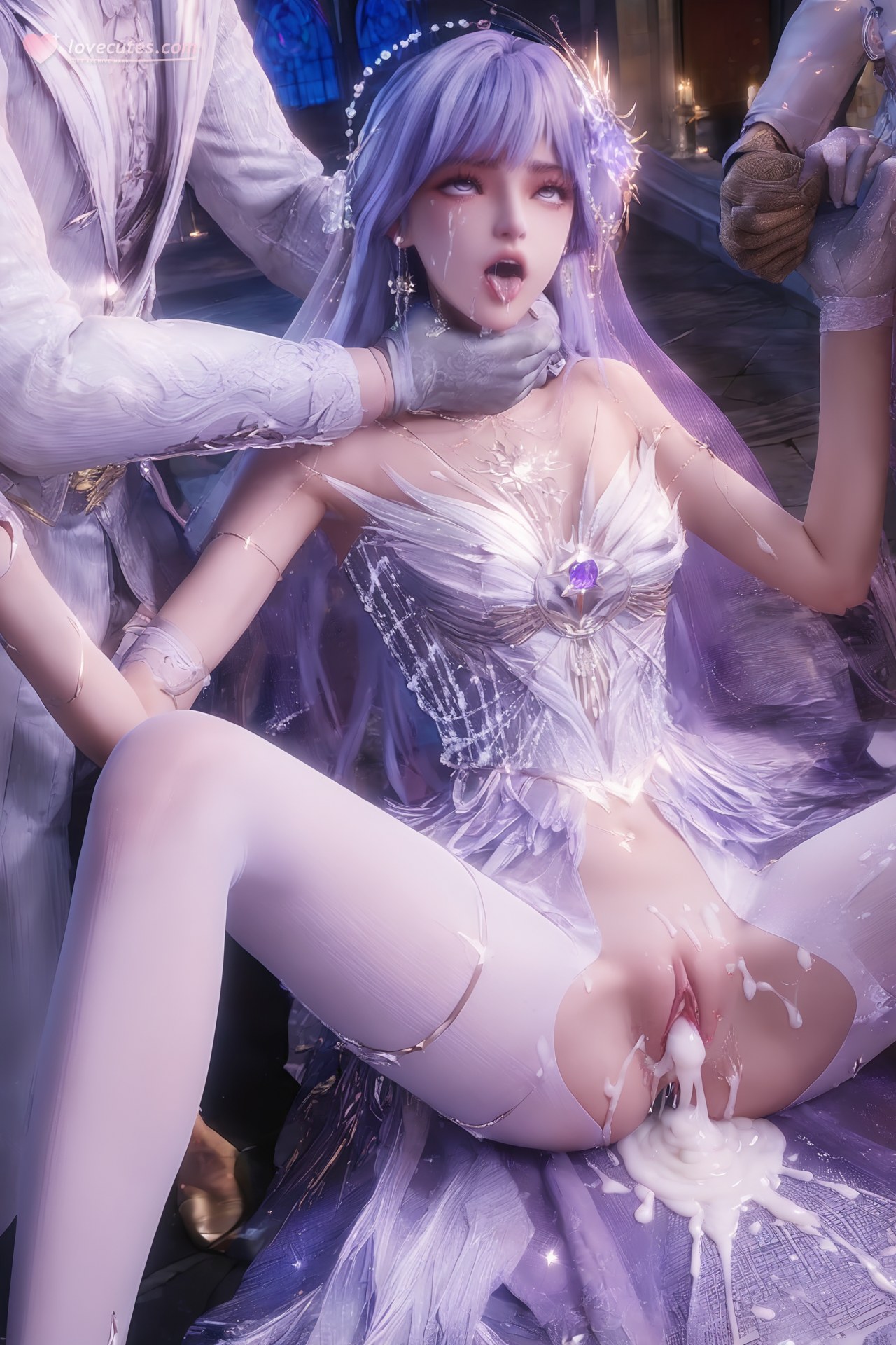 AI Porn - 神印王座 聖采兒：世紀婚禮白絲露穴 AI 成人圖集 Part 2 250P