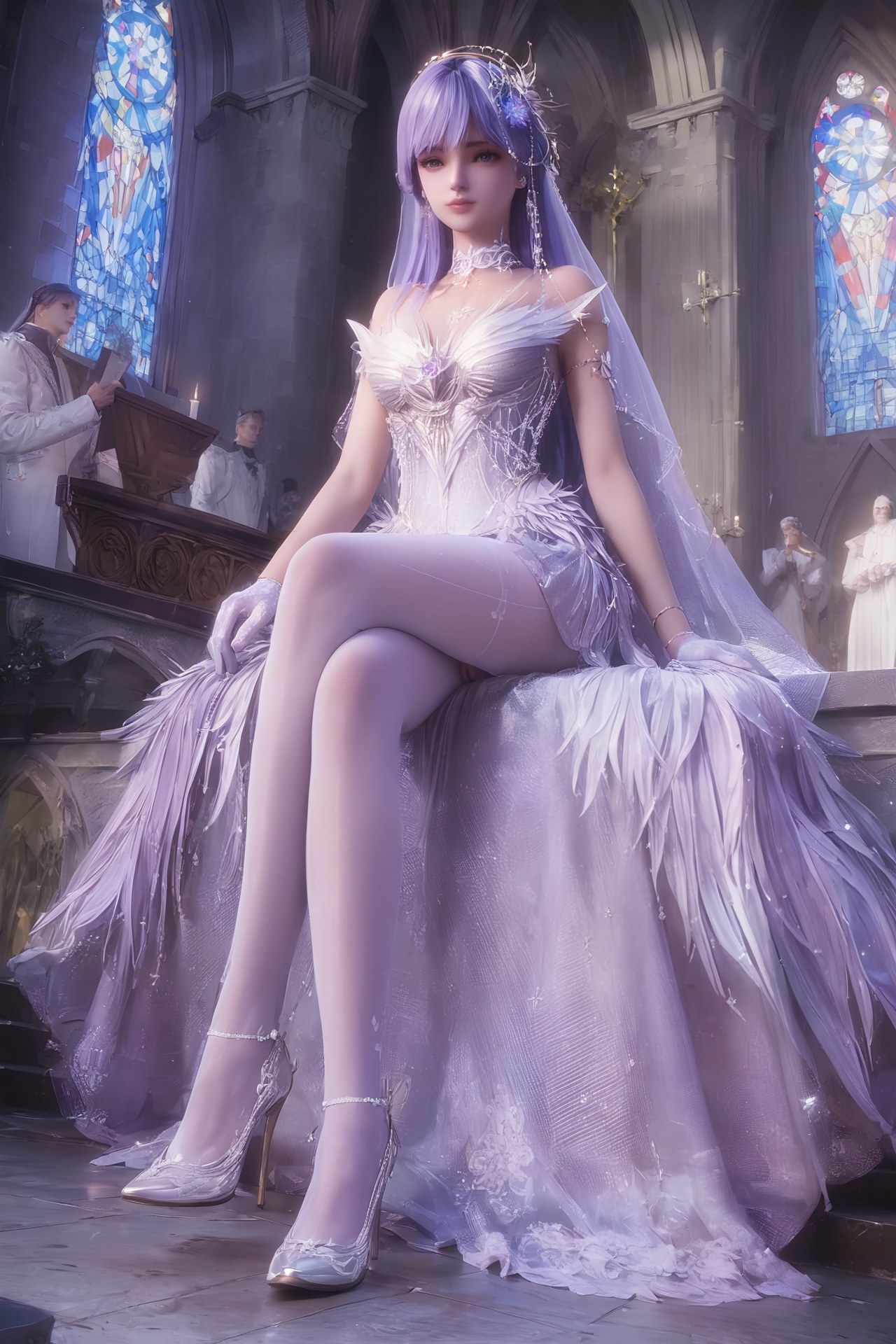 AI Porn - 神印王座 聖采兒：世紀婚禮白絲露穴 AI 成人圖集 Part 2 250P