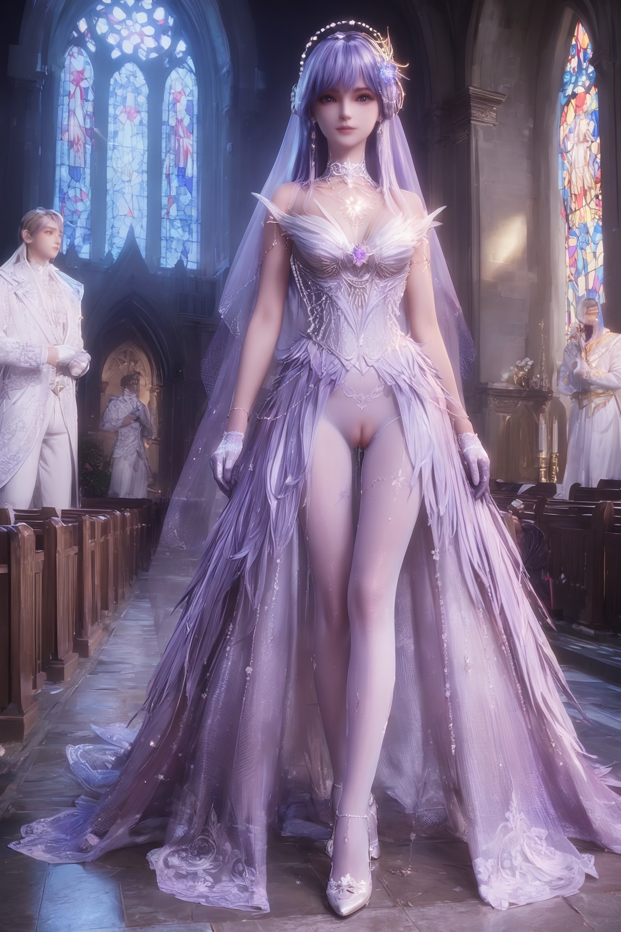AI Porn - Throne of Seal Cai'er Wedding White Stockings Adult Gallery Part 3 250P