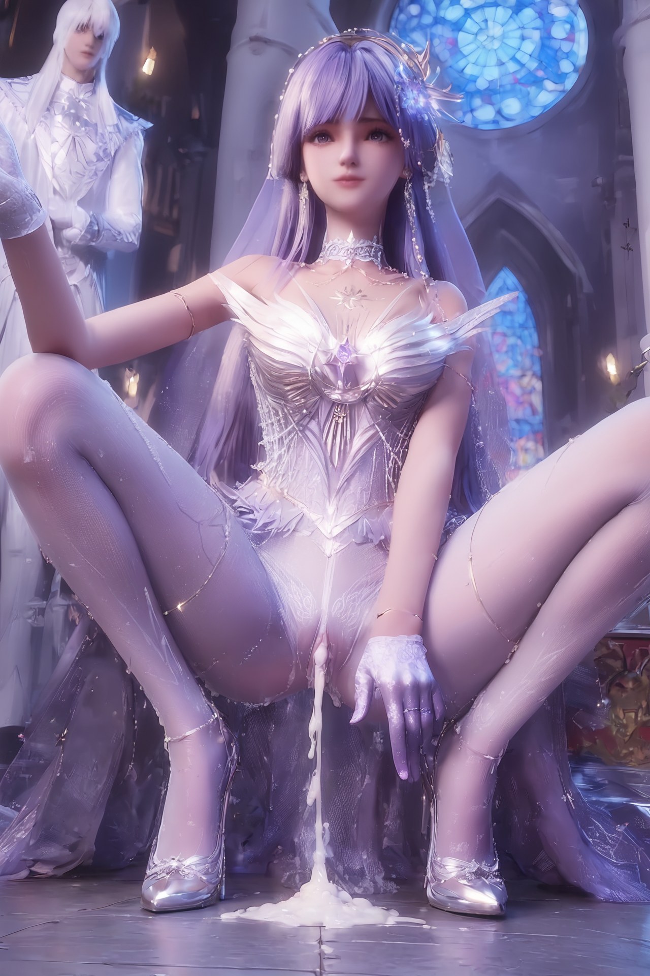 AI Porn - 神印王座 聖采児 ウェディング白ストッキング AI成人画像集 Part 3 250P