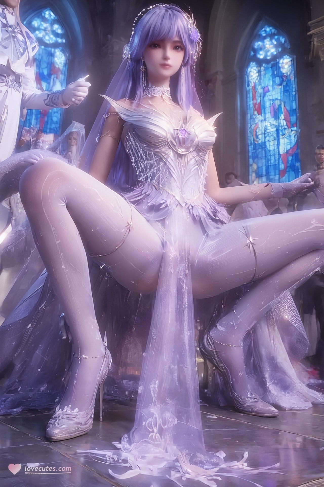 AI Porn - 神印王座 聖采児 ウェディング白ストッキング AI成人画像集 Part 3 250P