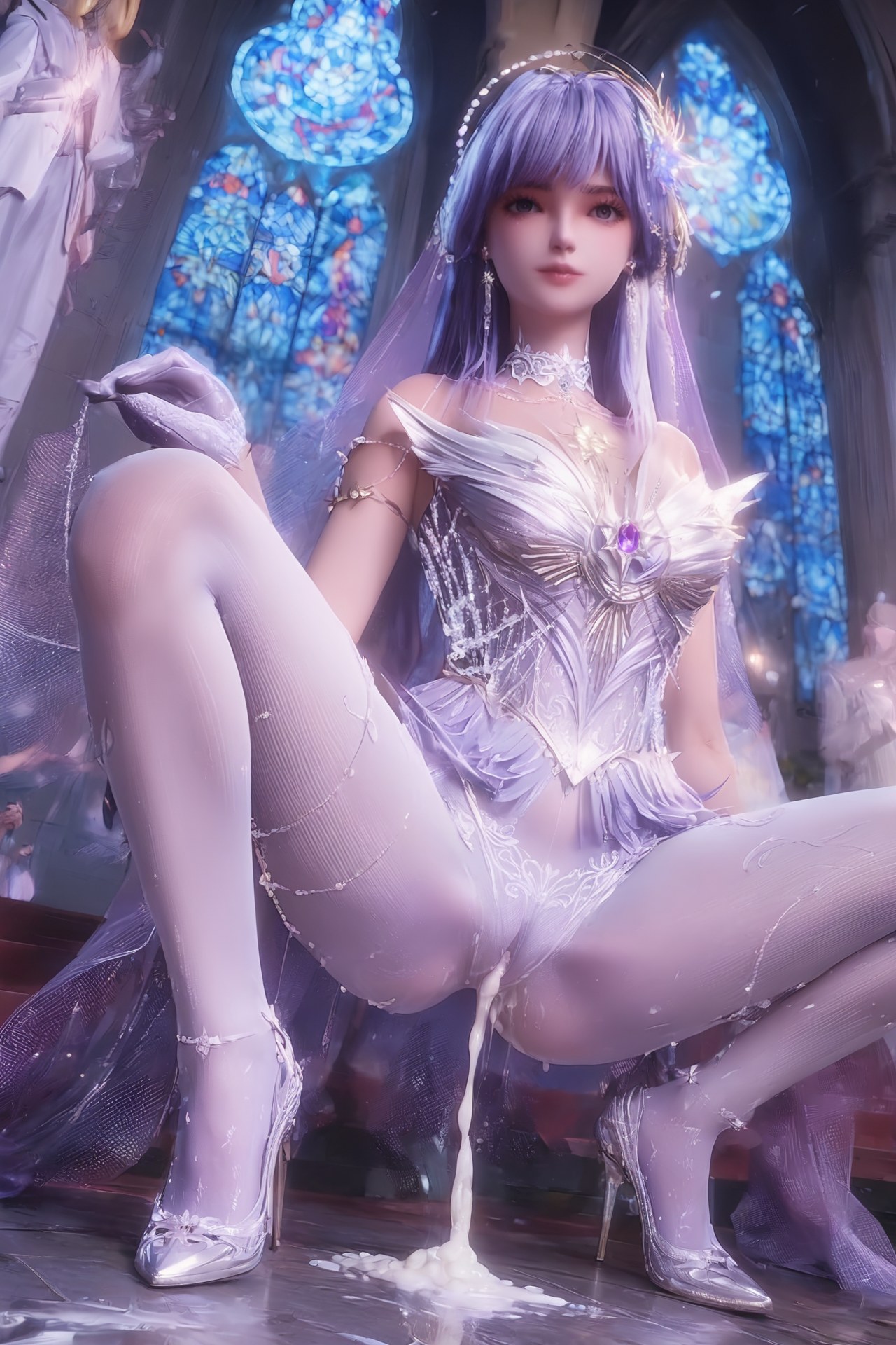 AI Porn - 神印王座 聖采児 ウェディング白ストッキング AI成人画像集 Part 3 250P