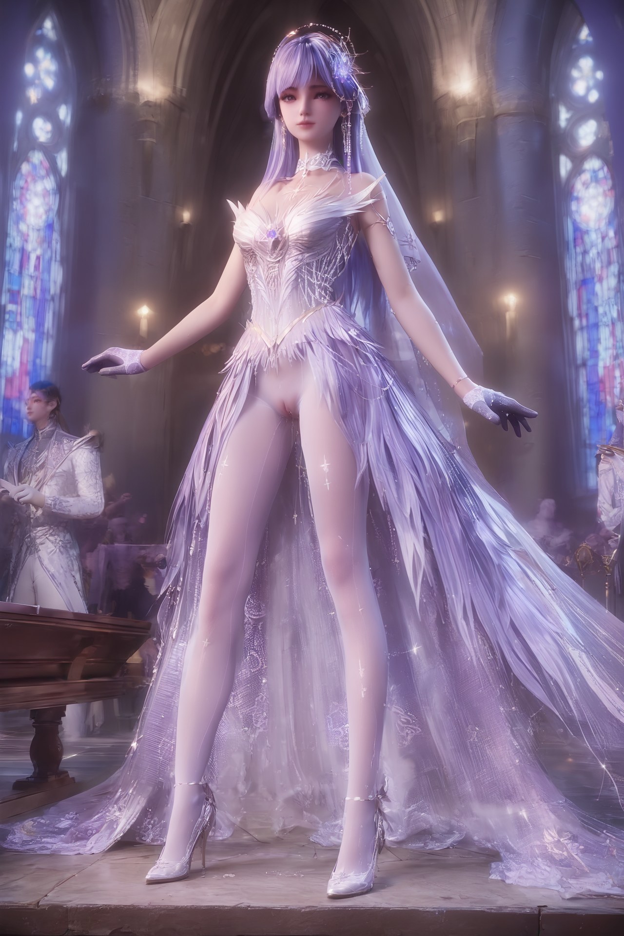 AI Porn - 神印王座 圣采儿：世纪婚礼白丝露穴 AI 成人图集 Part 3 250P