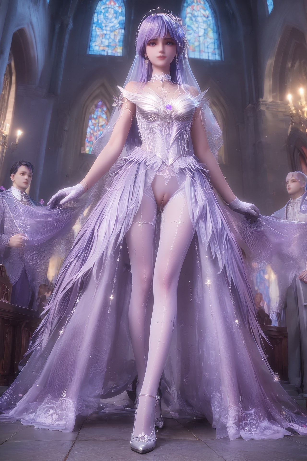 AI Porn - 神印王座 圣采儿：世纪婚礼白丝露穴 AI 成人图集 Part 3 250P