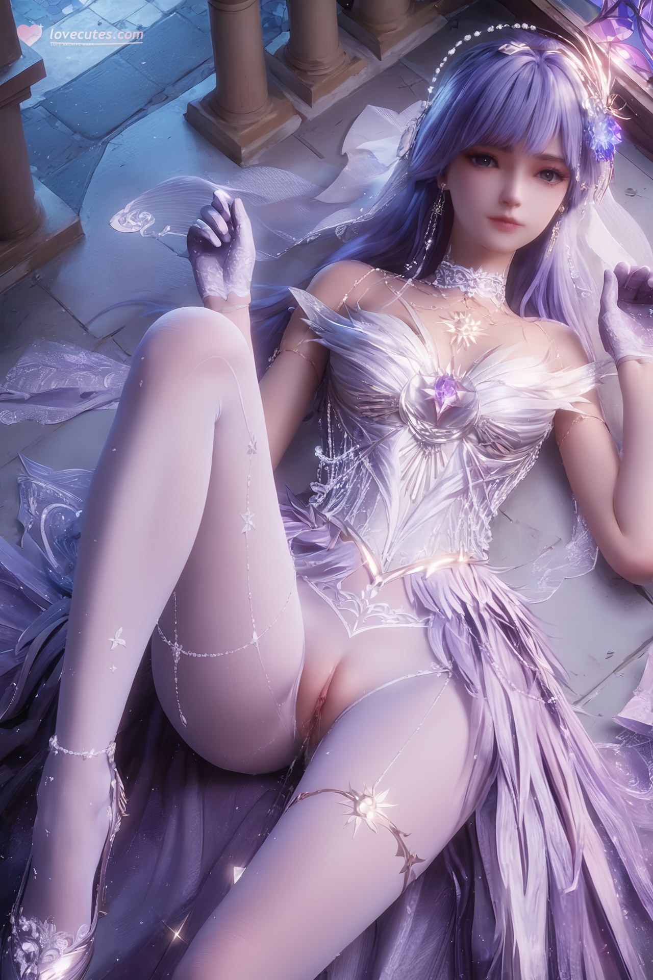 AI Porn - 神印王座 圣采儿：世纪婚礼白丝露穴 AI 成人图集 Part 3 250P