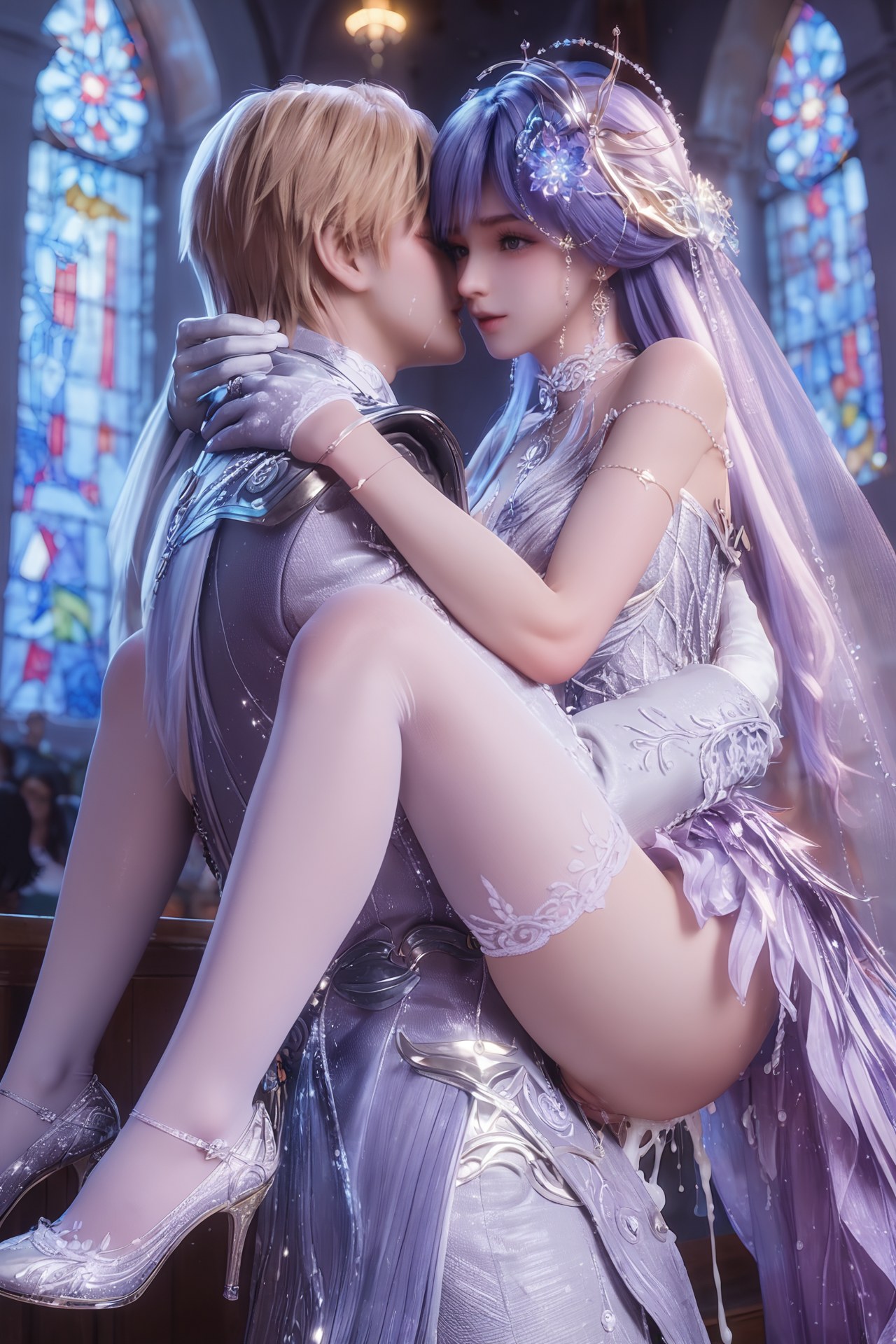 AI Porn - Throne of Seal Cai'er Wedding White Stockings Adult Gallery Part 4 250P
