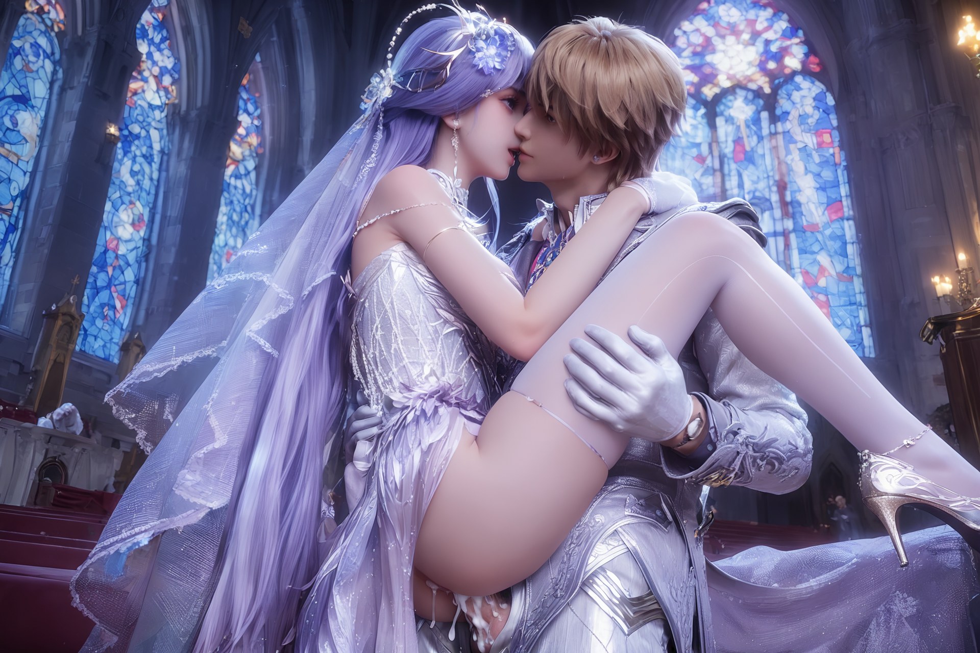 AI Porn - Throne of Seal Cai'er Wedding White Stockings Adult Gallery Part 4 250P