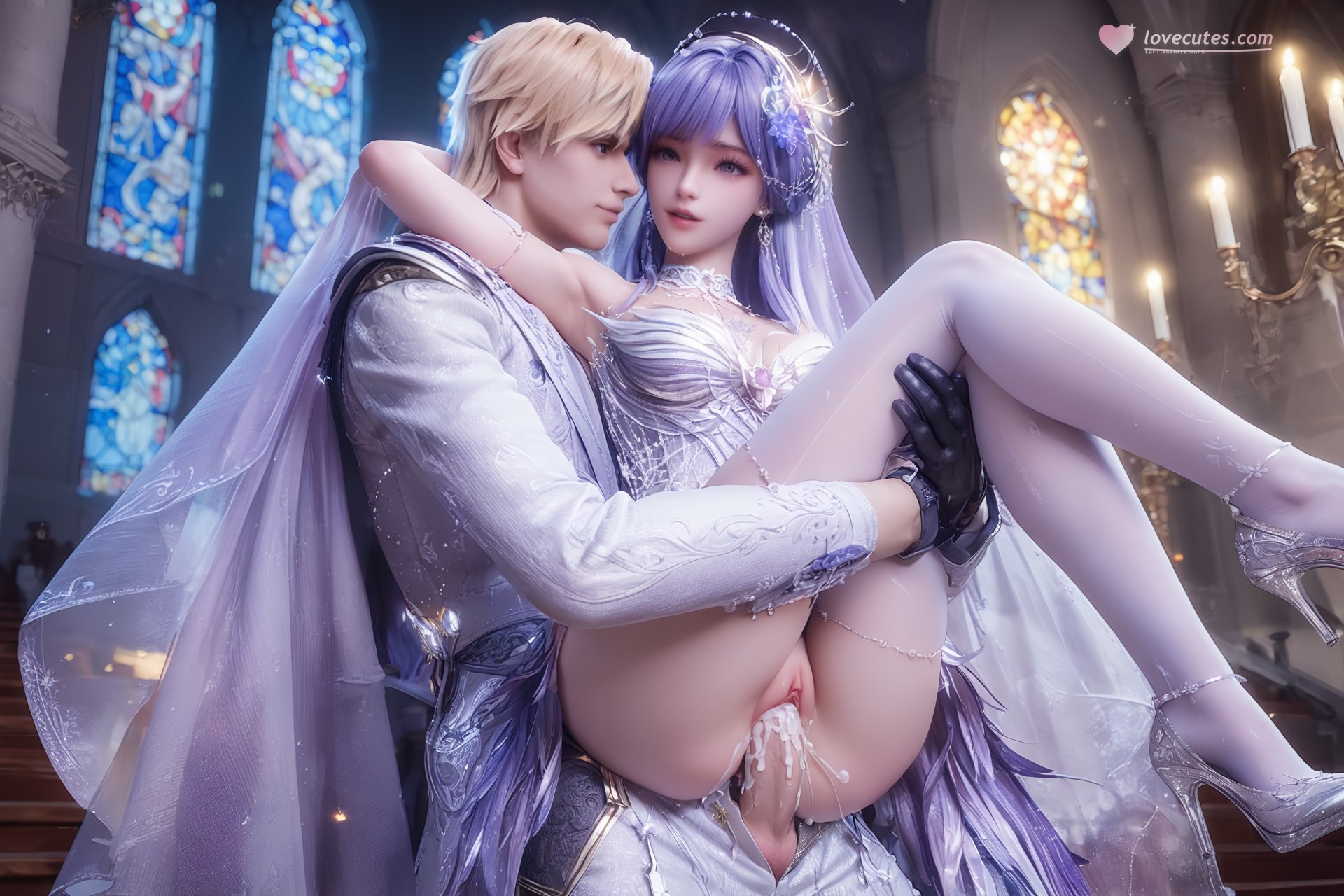 AI Porn - Throne of Seal Cai'er Wedding White Stockings Adult Gallery Part 4 250P