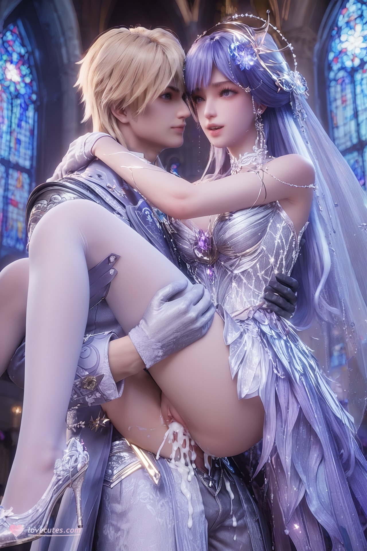 AI Porn - Throne of Seal Cai'er Wedding White Stockings Adult Gallery Part 4 250P