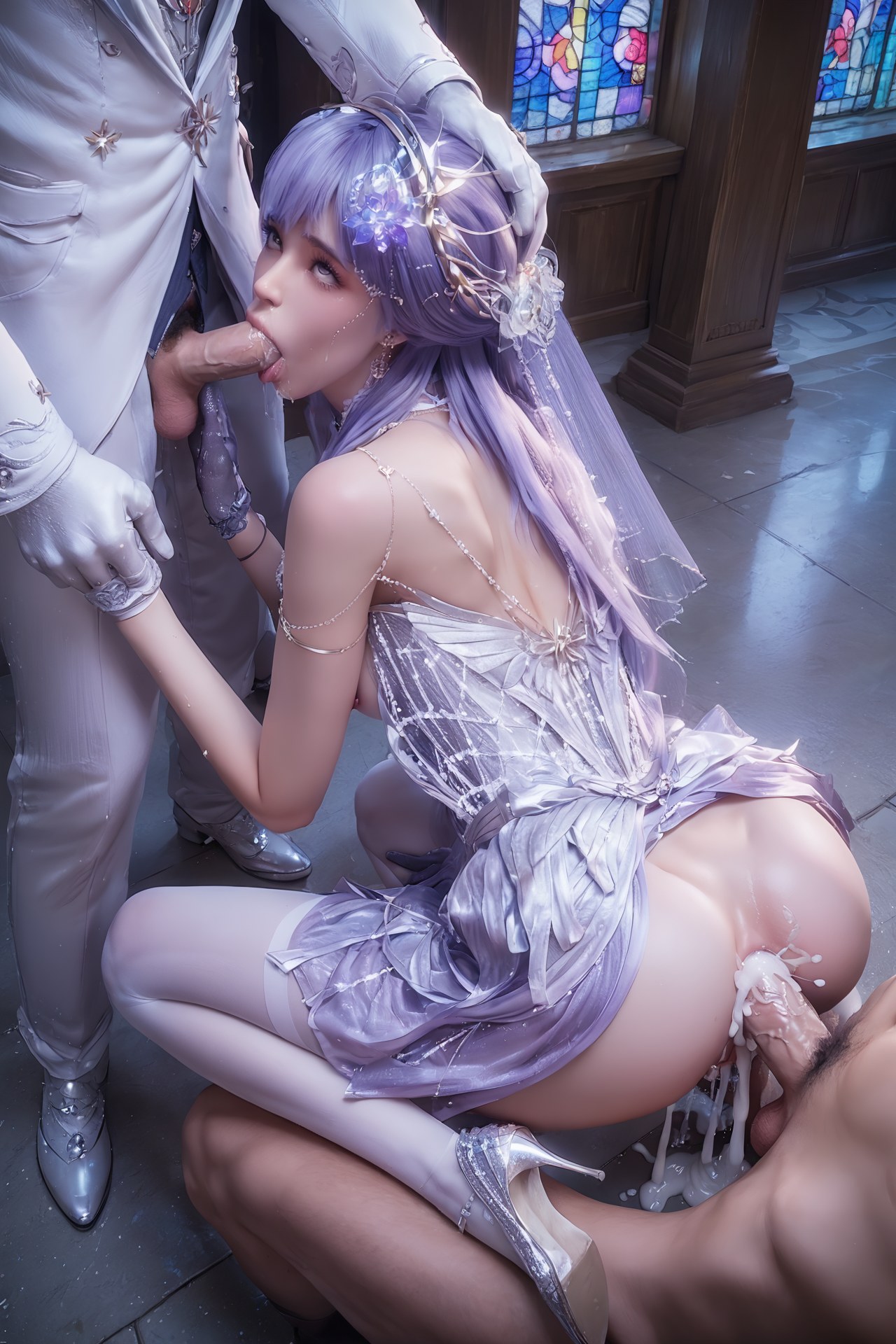 AI Porn - 神印王座 聖采兒：世紀婚禮白絲露穴 AI 成人圖集 Part 4 250P