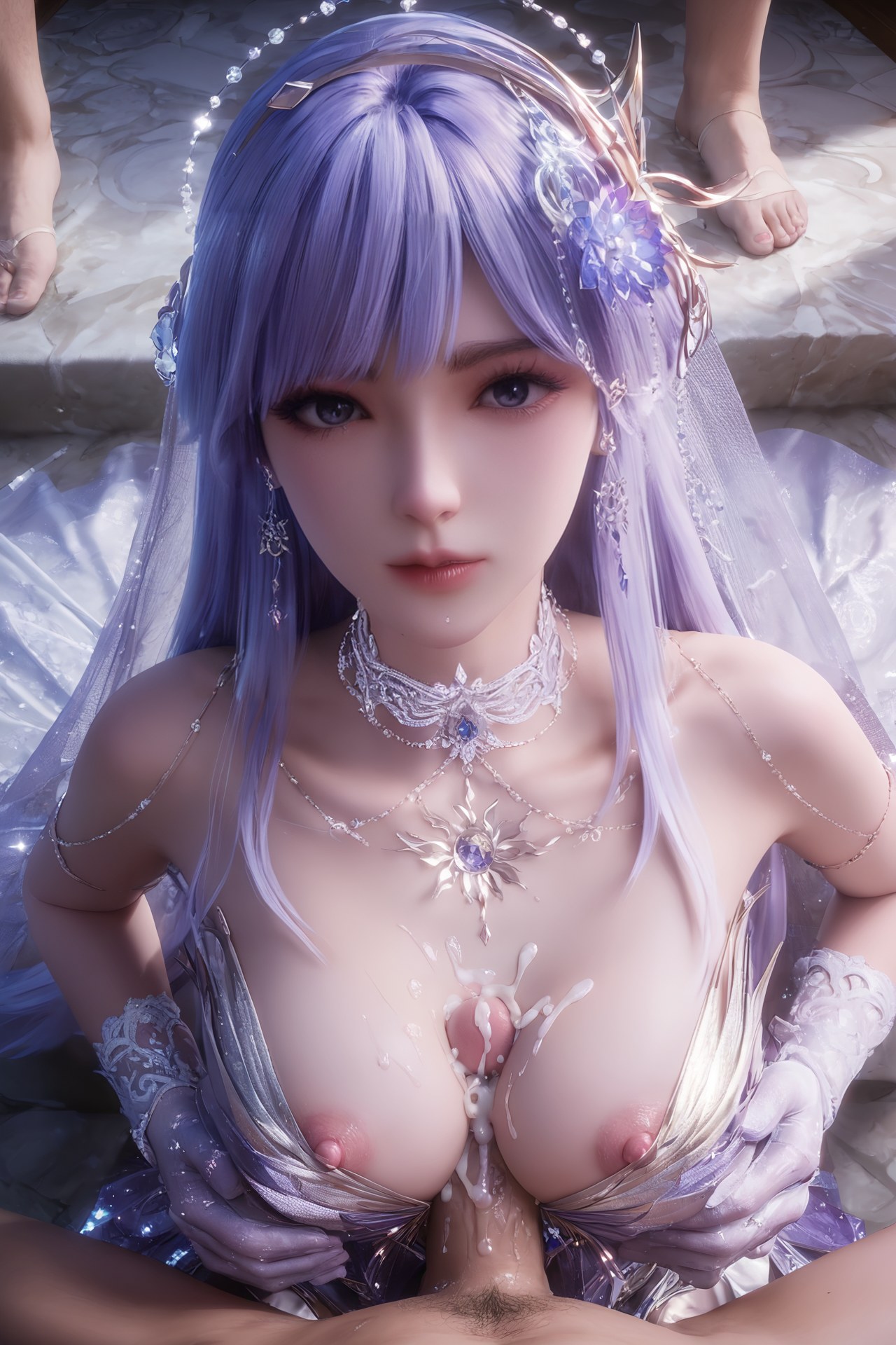 AI Porn - 神印王座 聖采児 ウェディング白ストッキング AI成人画像集 Part 4 250P