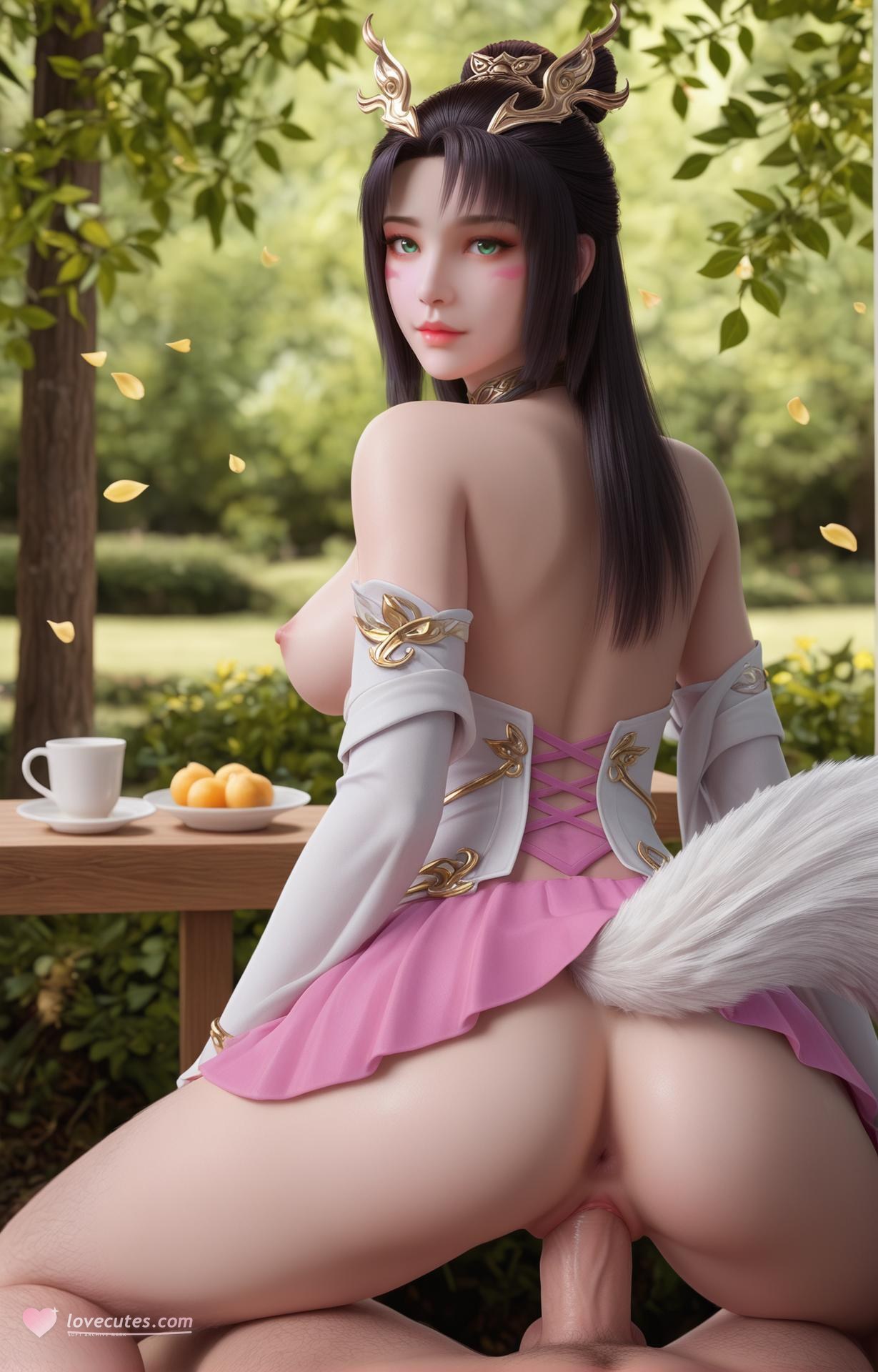 AI Porn - 天狐仙子：狐耳仙俠露穴巨乳 AI 成人圖集 476P