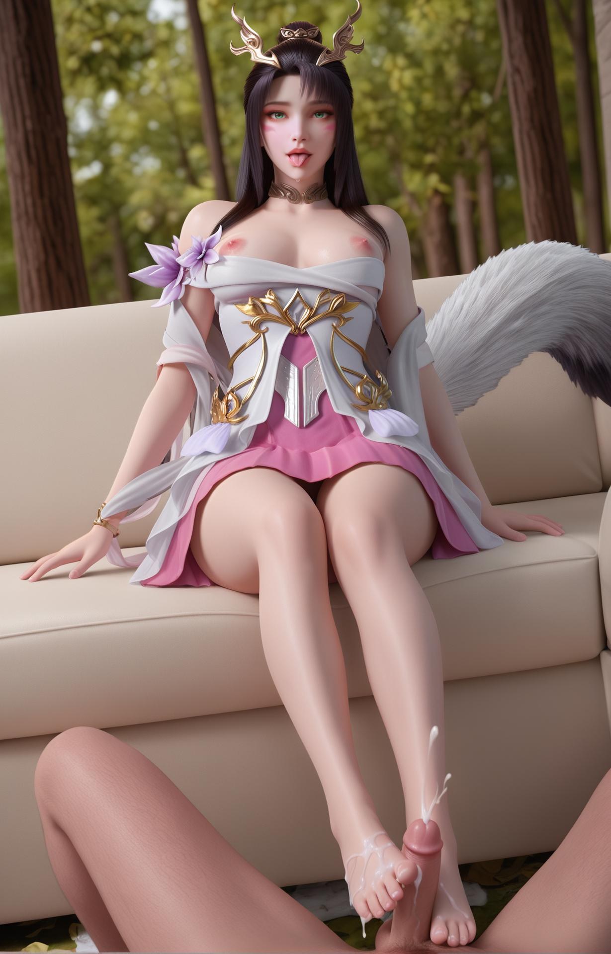 AI Porn - 天狐仙子：狐耳仙俠露穴巨乳 AI 成人圖集 476P