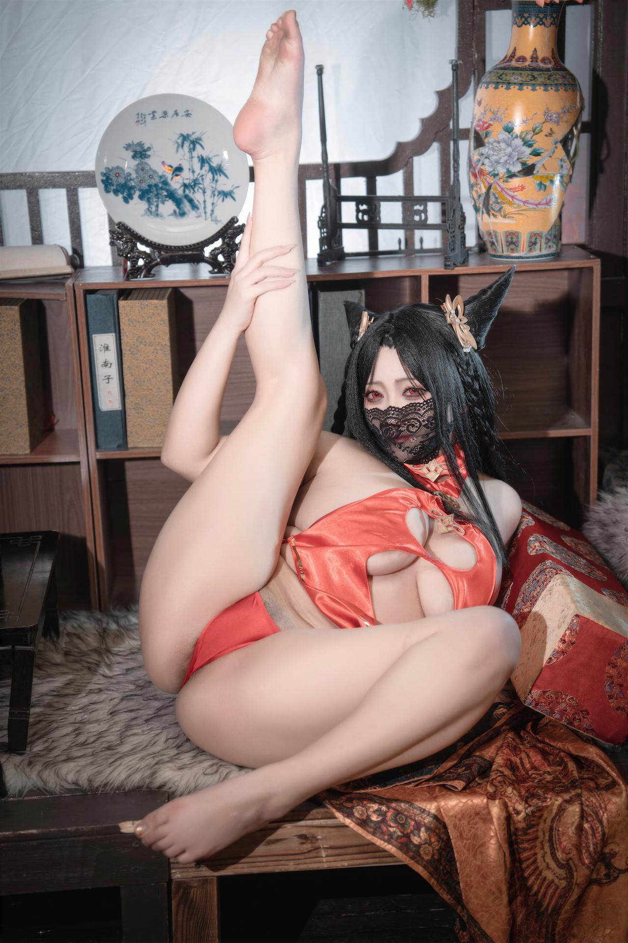 [cosplay] LoLiSAMA - アズールレーン海筹 赤チャイナ コスプレ 69P