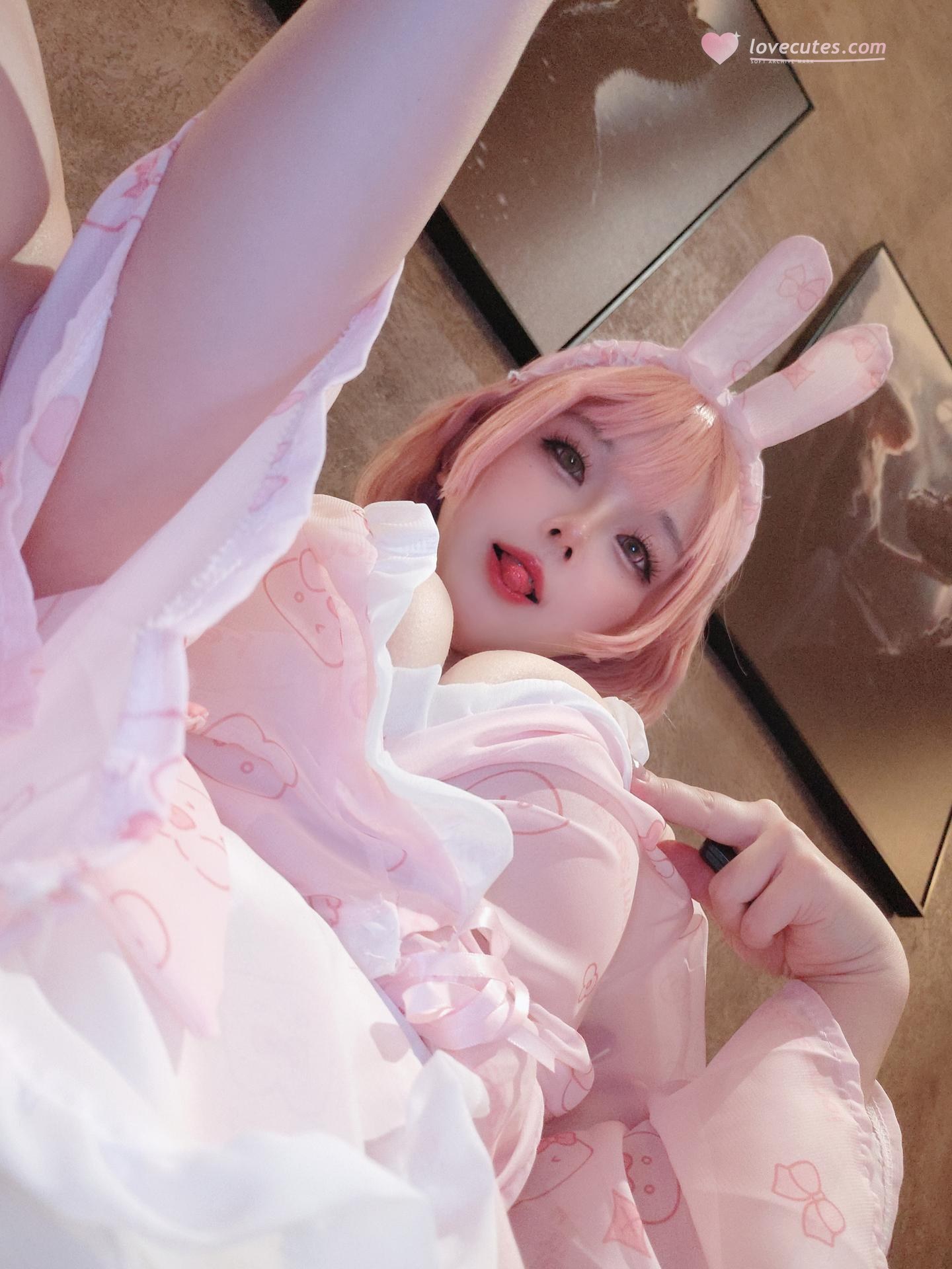 [Cosplay] Hinajiao - pink bunny robe 32P2G