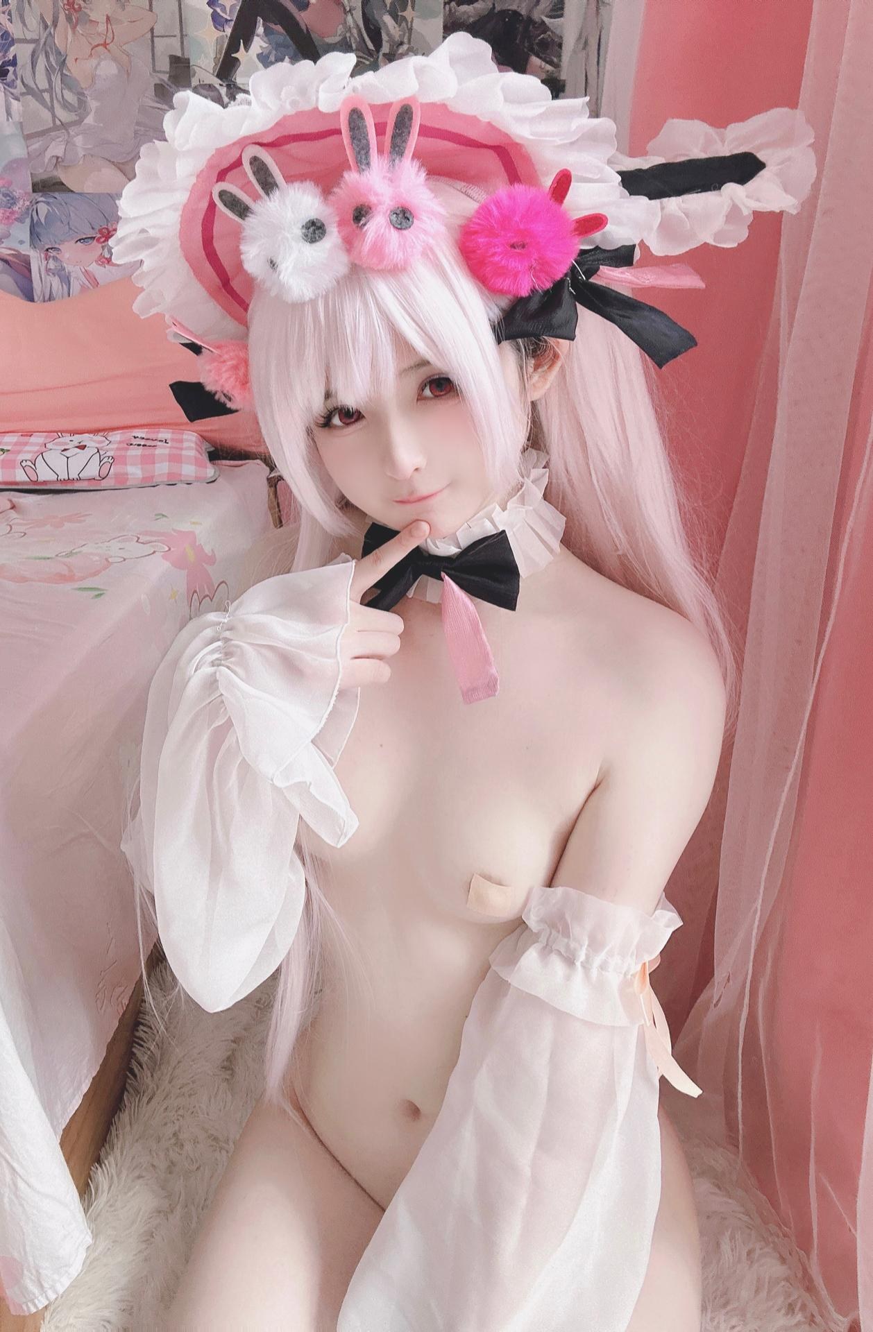 [cosplay] 習呆呆 - 哈尔福德：白絲美胸大尺度角色還原 20P2V