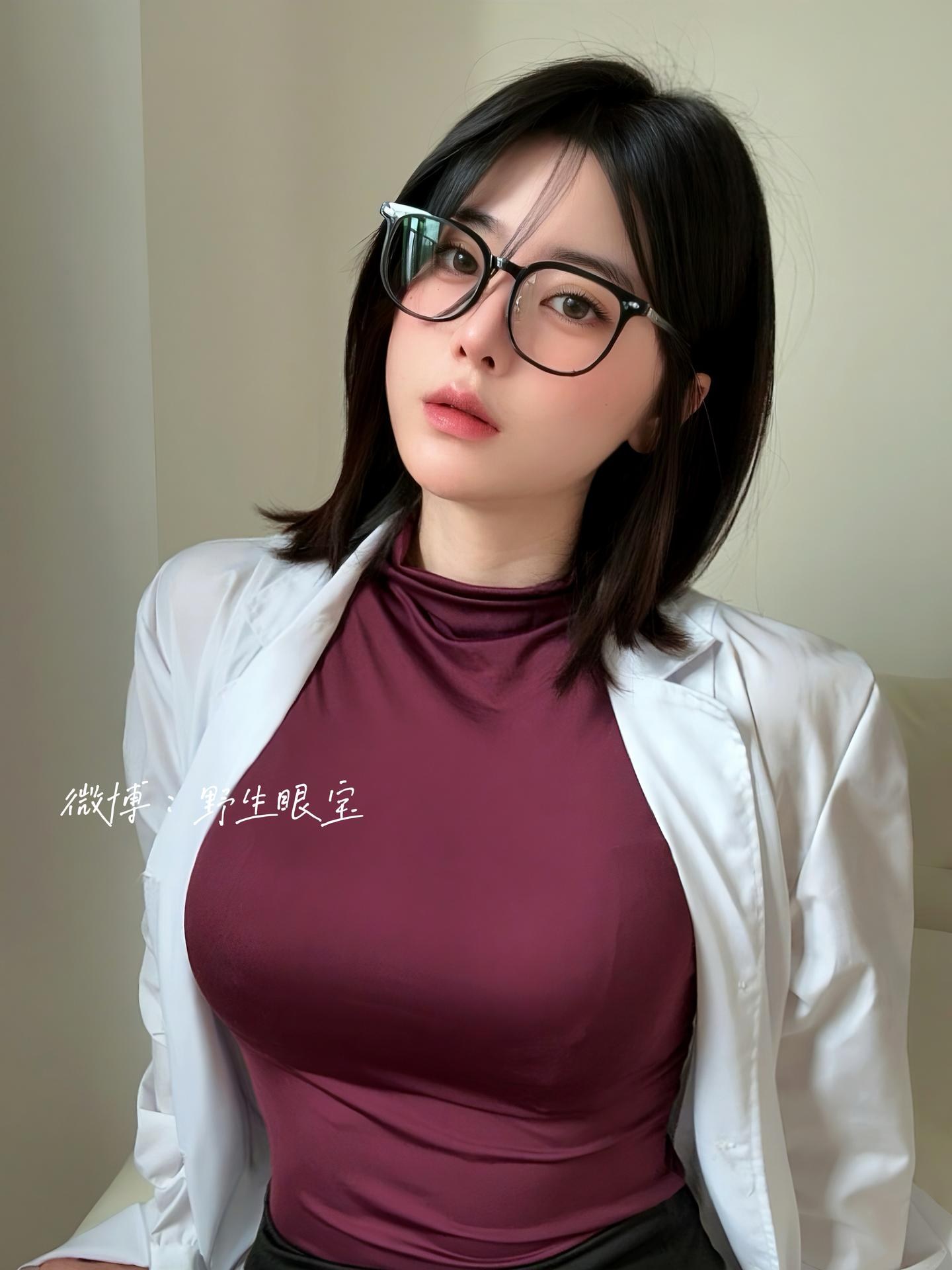 [Cosplay] Yanjiang Da Mowang W - ชุดแว่นออฟฟิศ Fantia มีนาคม 2026 คอสเพลย์ 29P1V